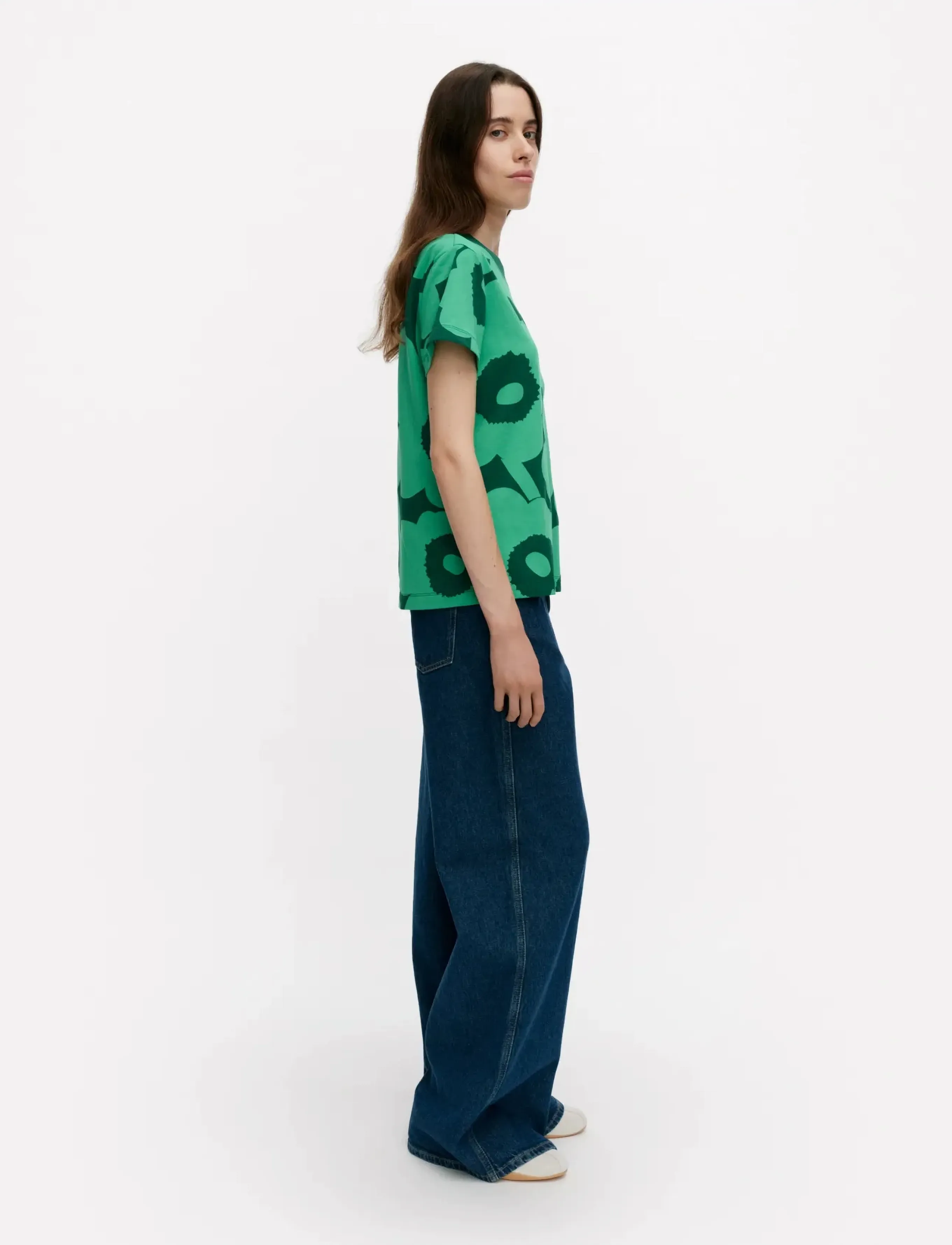 Marimekko - HELEYS UNIKKO - marškinėliai - green, dark green - 4