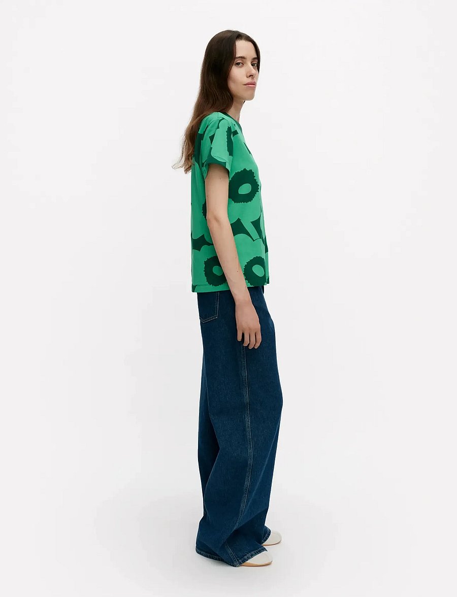 Marimekko - HELEYS UNIKKO - marškinėliai - green, dark green - 4