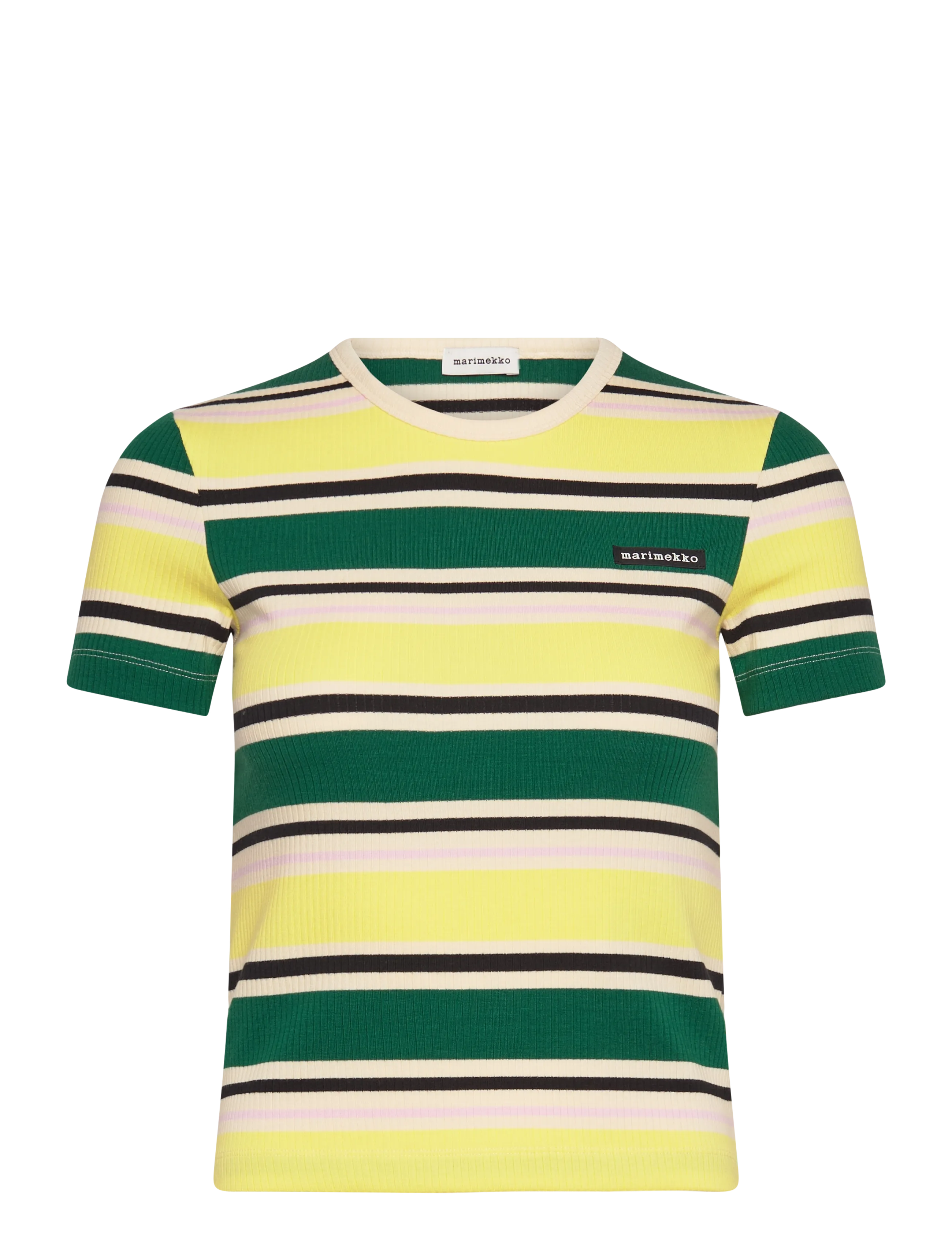 Marimekko SPURTTI HELVI - Riided - DARK GREEN, YELLOW, BLACK / yellow