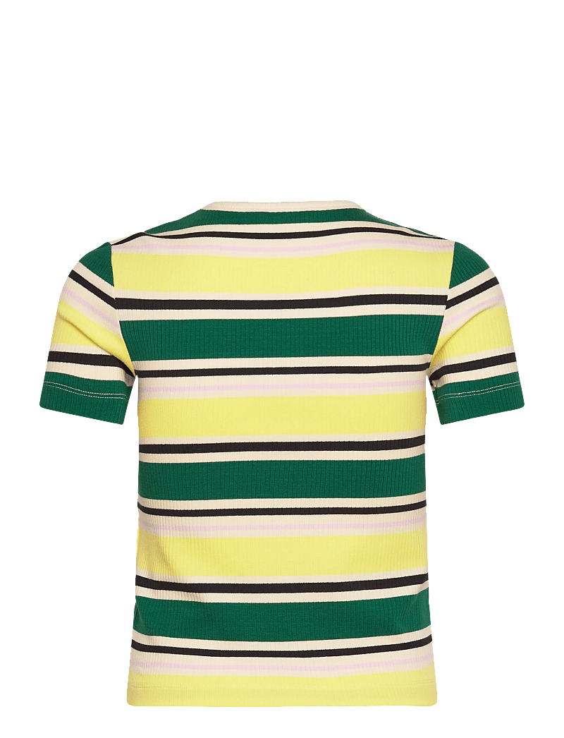 Marimekko - SPURTTI HELVI - t-shirts - dark green, yellow, black - 2