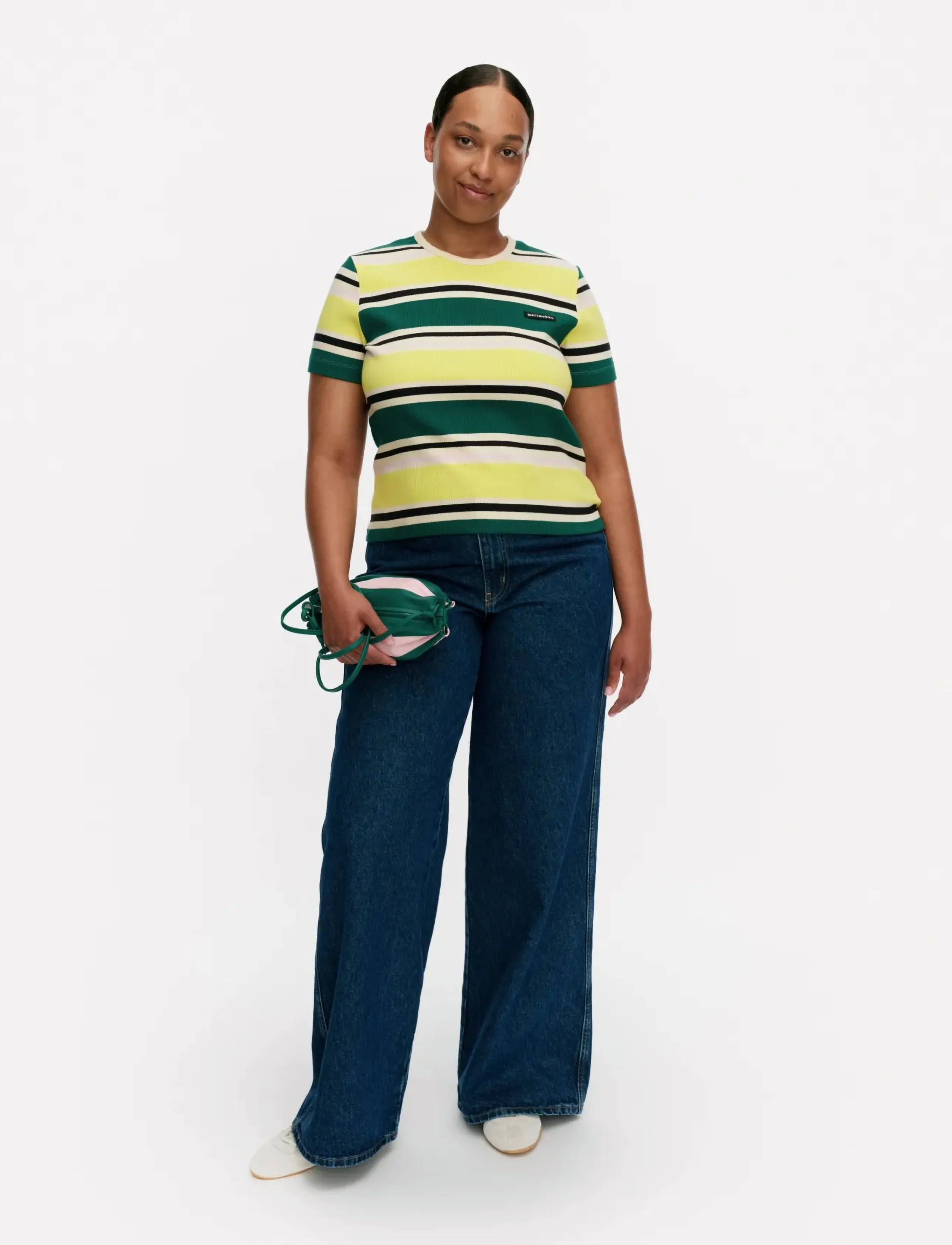 Marimekko Spurtti Helvi, XS, Yellow, T-Shirts & Toppe > Kortærmede, Dame