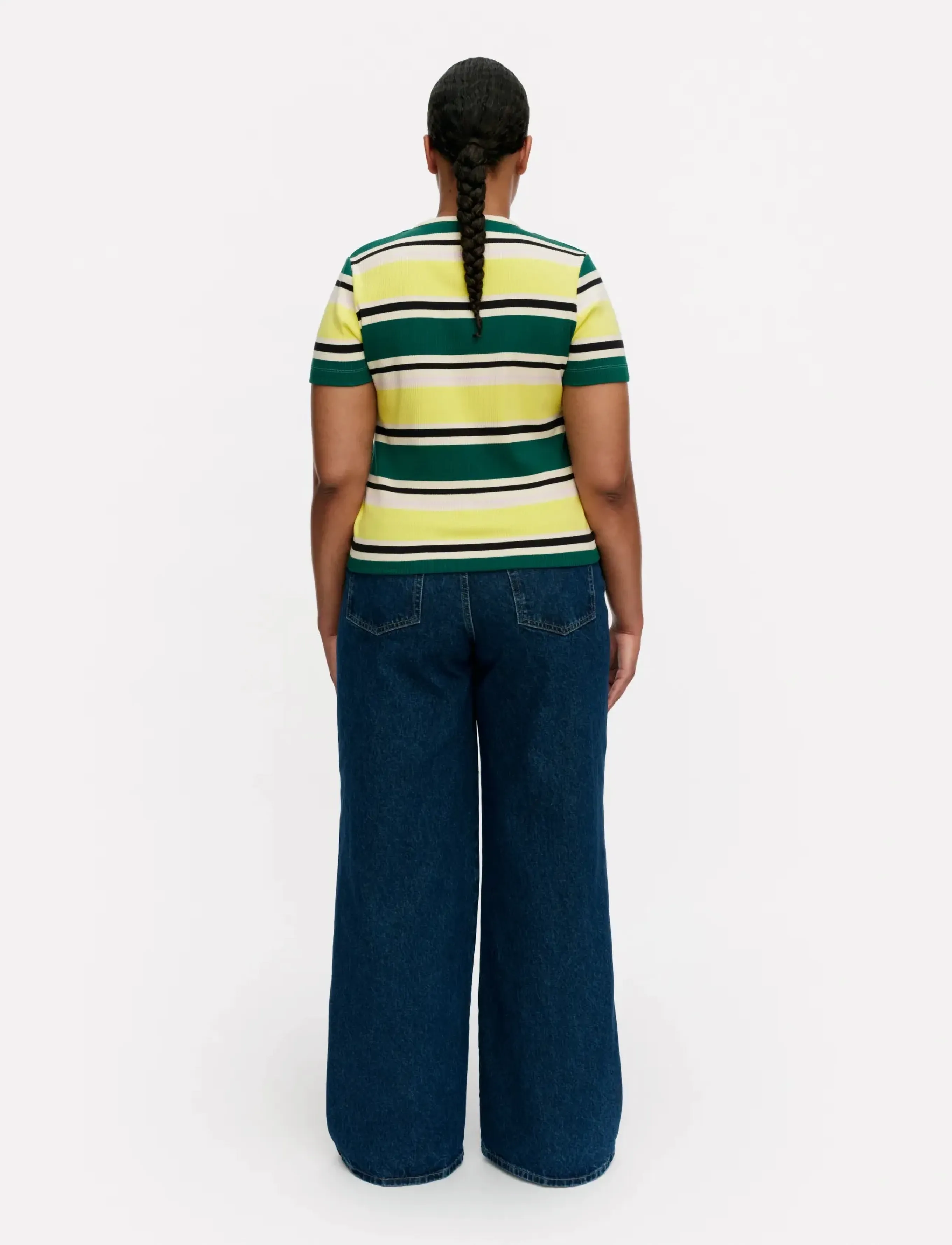 Marimekko - SPURTTI HELVI - t-shirty - dark green, yellow, black - 3