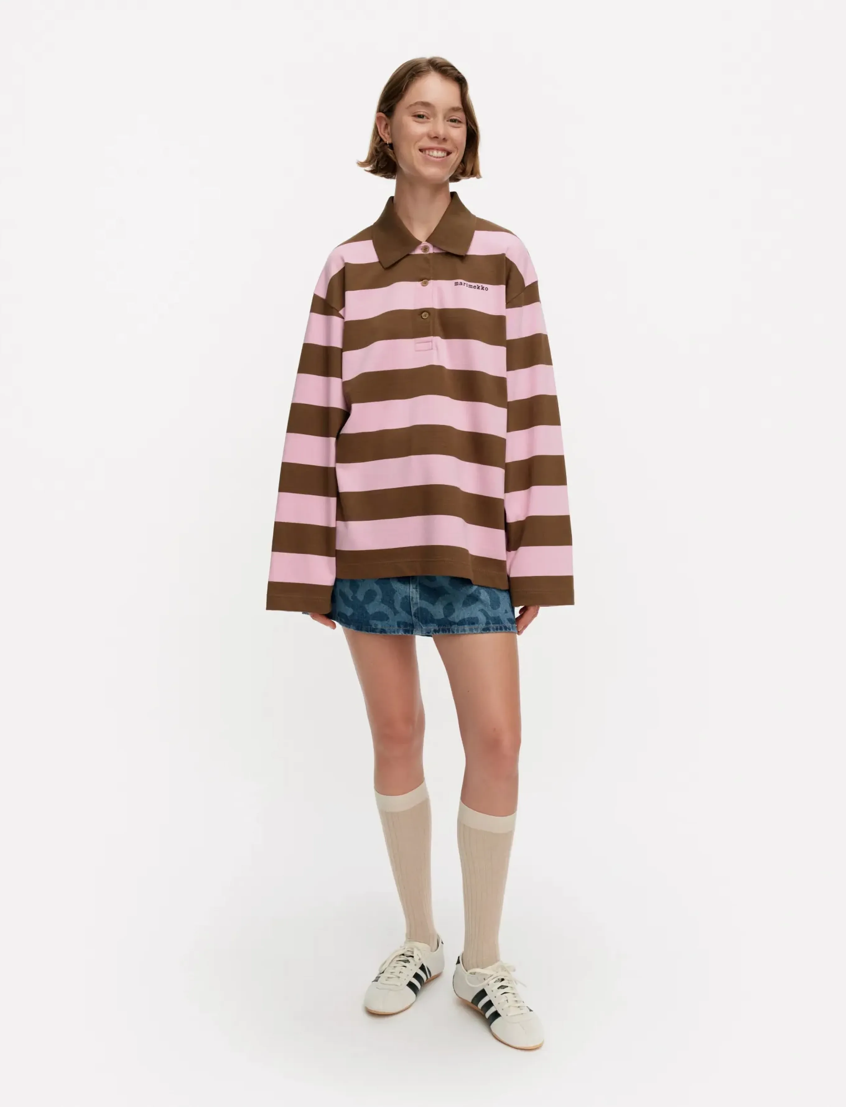 Marimekko ERIKSEEN - T-Shirts & Tops - PINK, BROWN / pink/rose