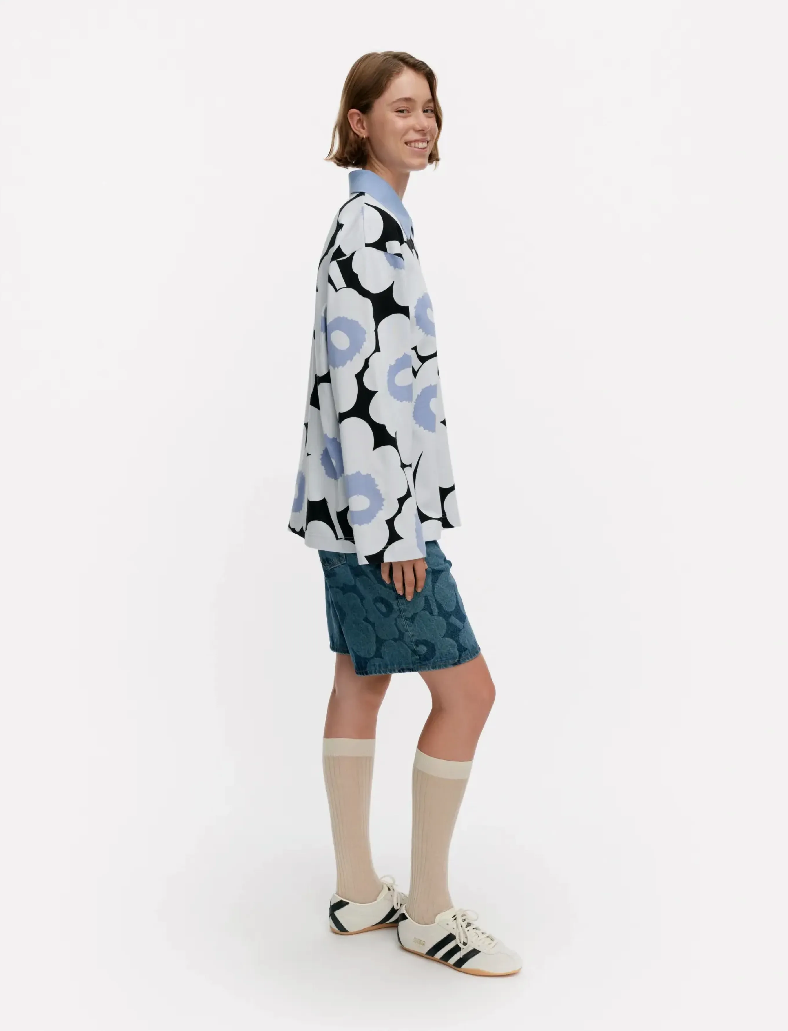 Marimekko - ERIKSEEN UNIKKO - poloshirts - light blue, blue, black - 4