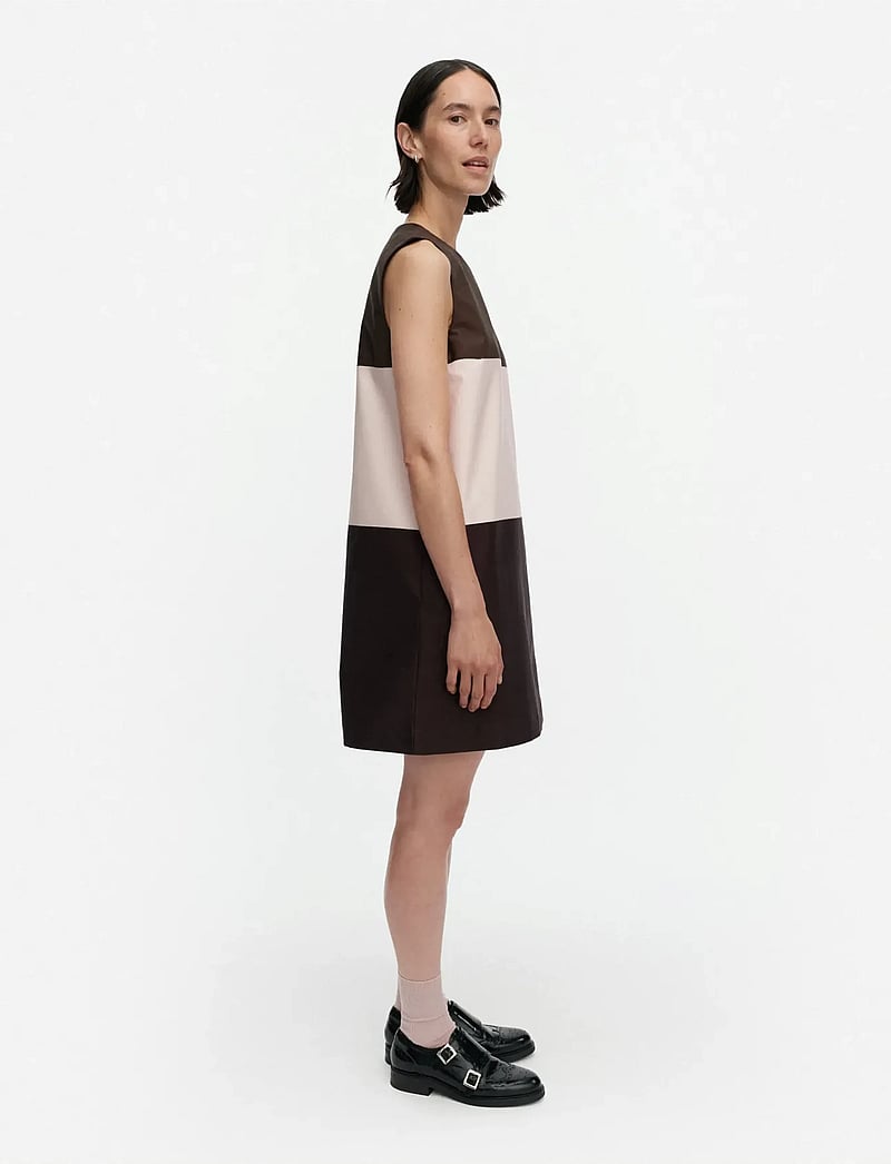 Marimekko - MALLI HENNIKA - korte kjoler - dark brown, light pink, brown - 4