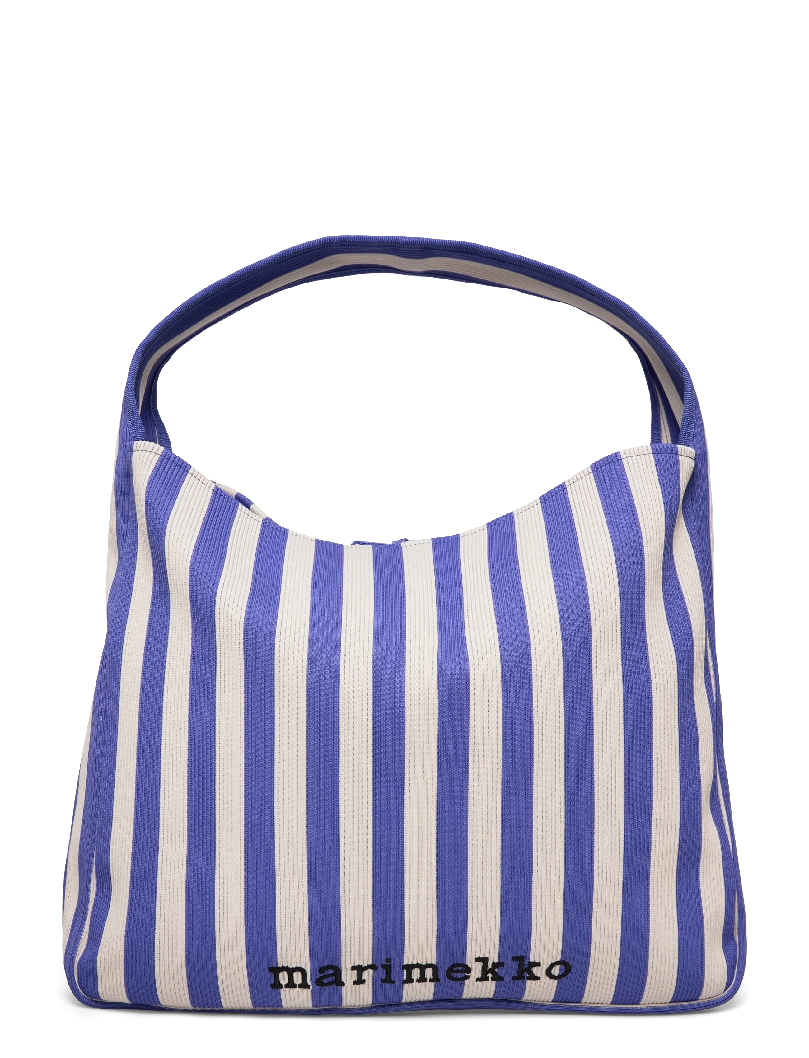 Marimekko KNITTED BAG LARGE MERIROSVO - Tote Bags - BLUE, OFF WHITE / blue