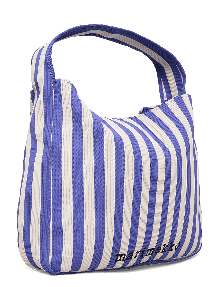 Marimekko - KNITTED BAG LARGE MERIROSVO - blue, off white - 3