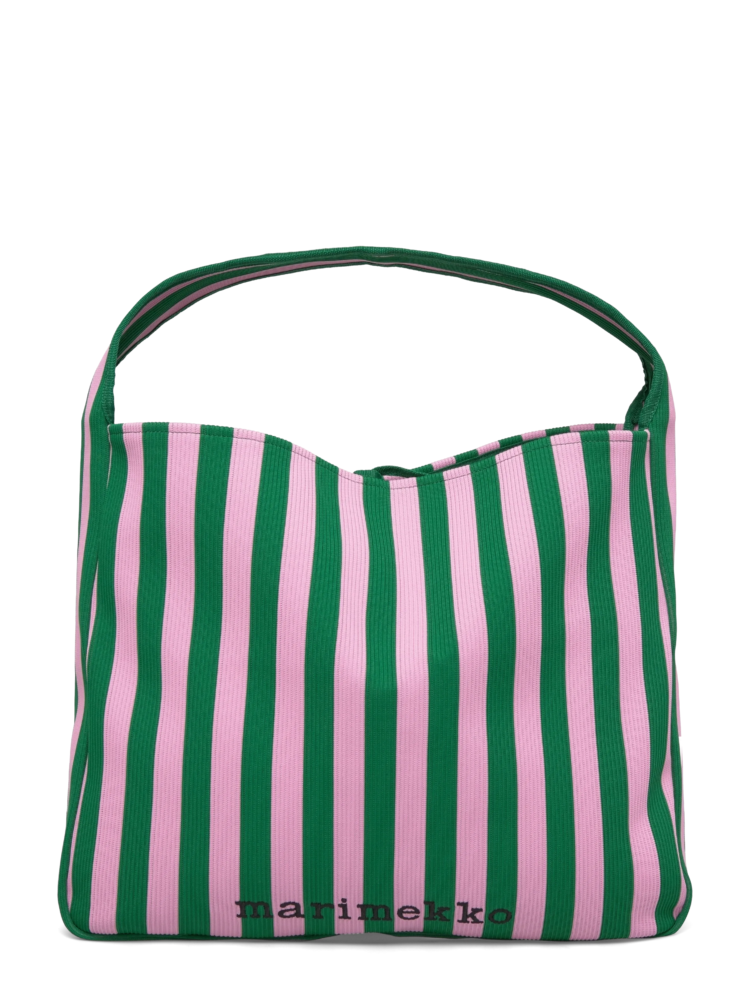 Marimekko KNITTED BAG LARGE MERIROSVO - Tote Bags - PINK, DARK GREEN / pink/rose