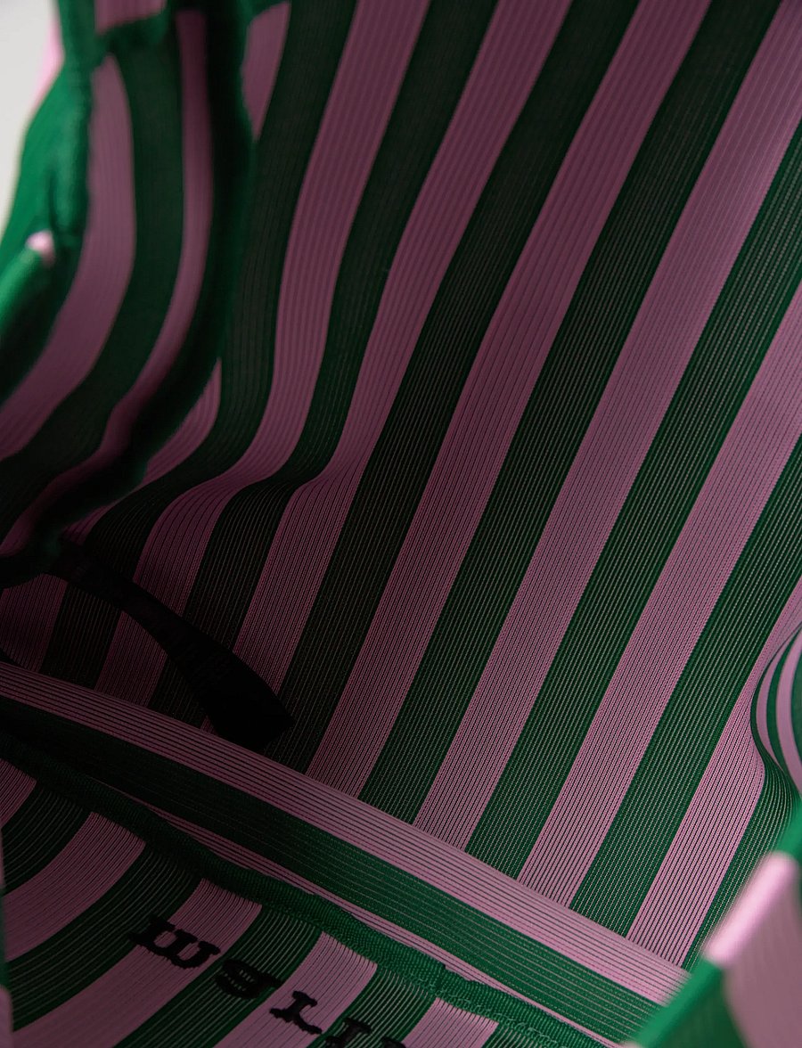 Marimekko - KNITTED BAG LARGE MERIROSVO - pink, dark green - 5