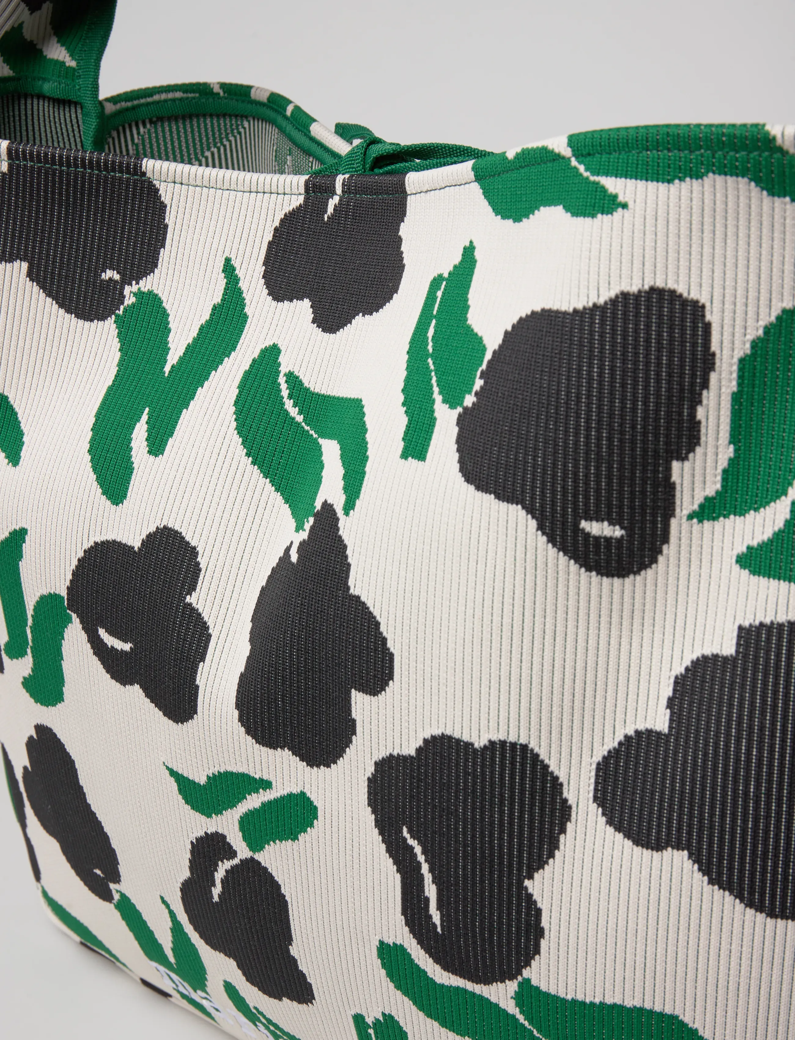 Marimekko - KNITTED BAG LARGE LEMMITTY - juhlamuotia outlet-hintaan - off white, dark green, black - 4