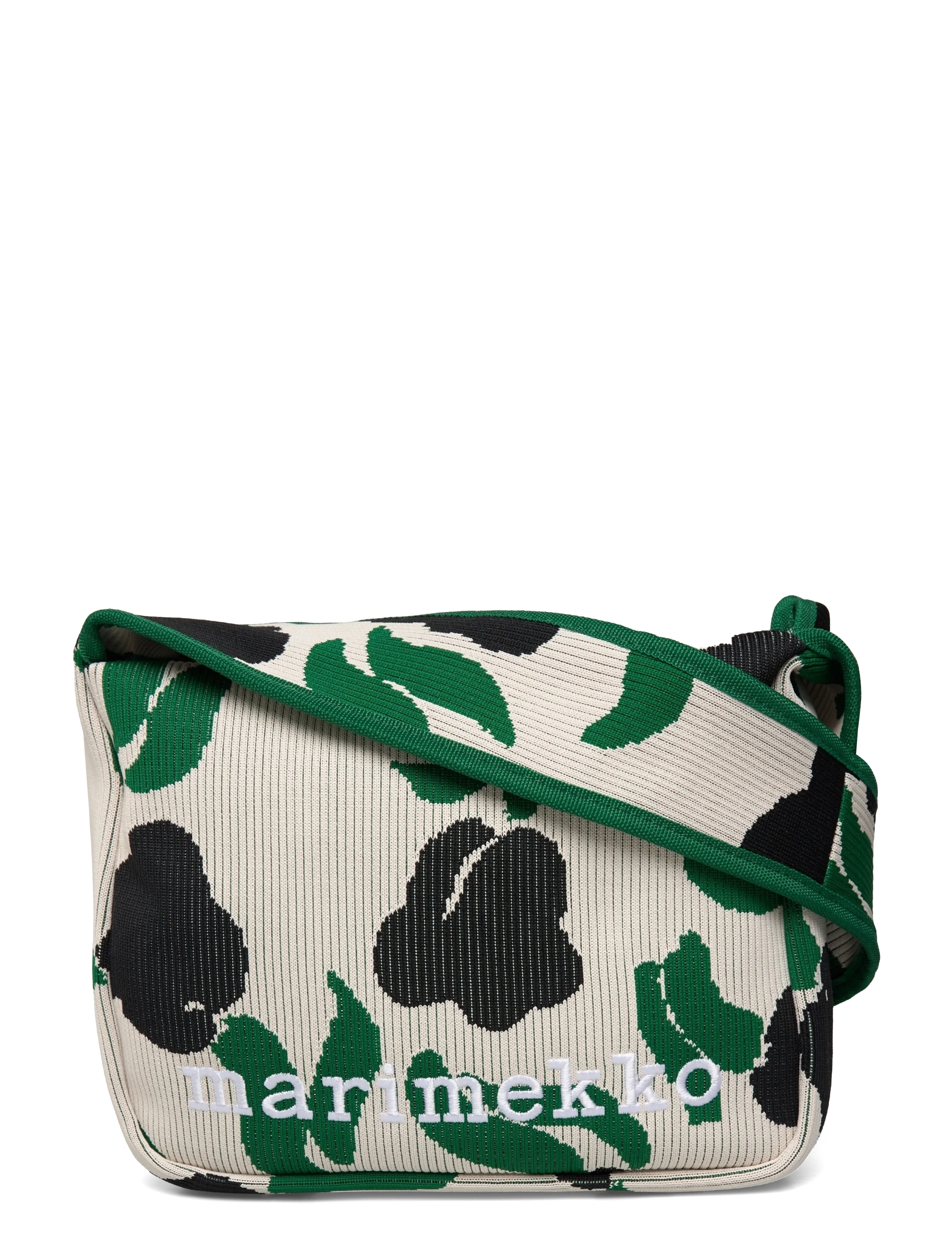 Marimekko KNITTED SHOULDERBAG LEMMITTY - Vardagsstil - OFF WHITE, DARK GREEN, BLACK / green