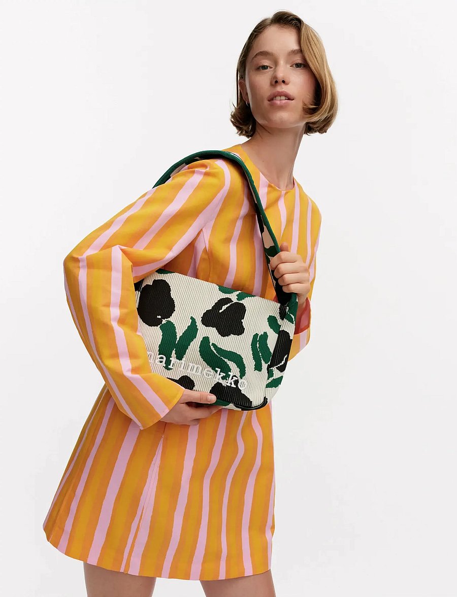 Marimekko - KNITTED SHOULDERBAG LEMMITTY - modetrender - off white, dark green, black - 0