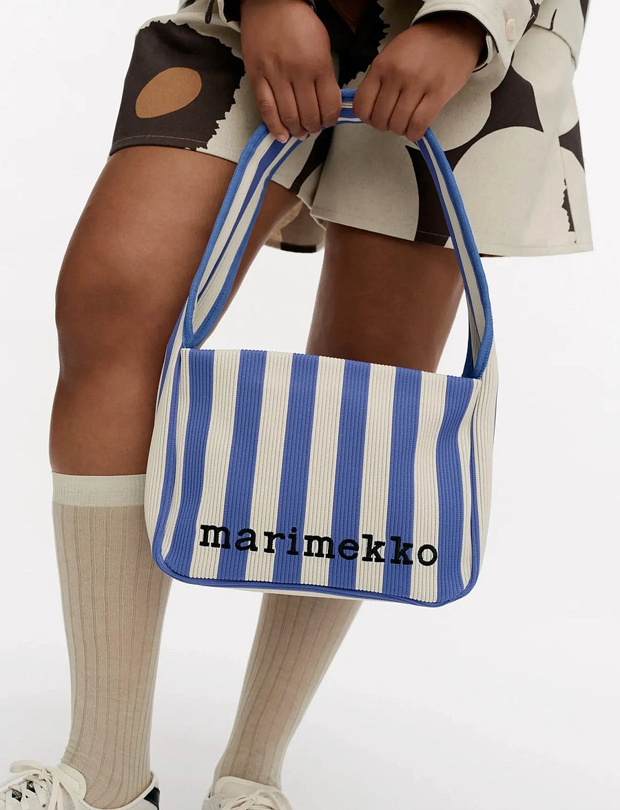 Marimekko - KNITTED SHOULDERBAG MERIROSVO - modetrends - blue, off white - 0