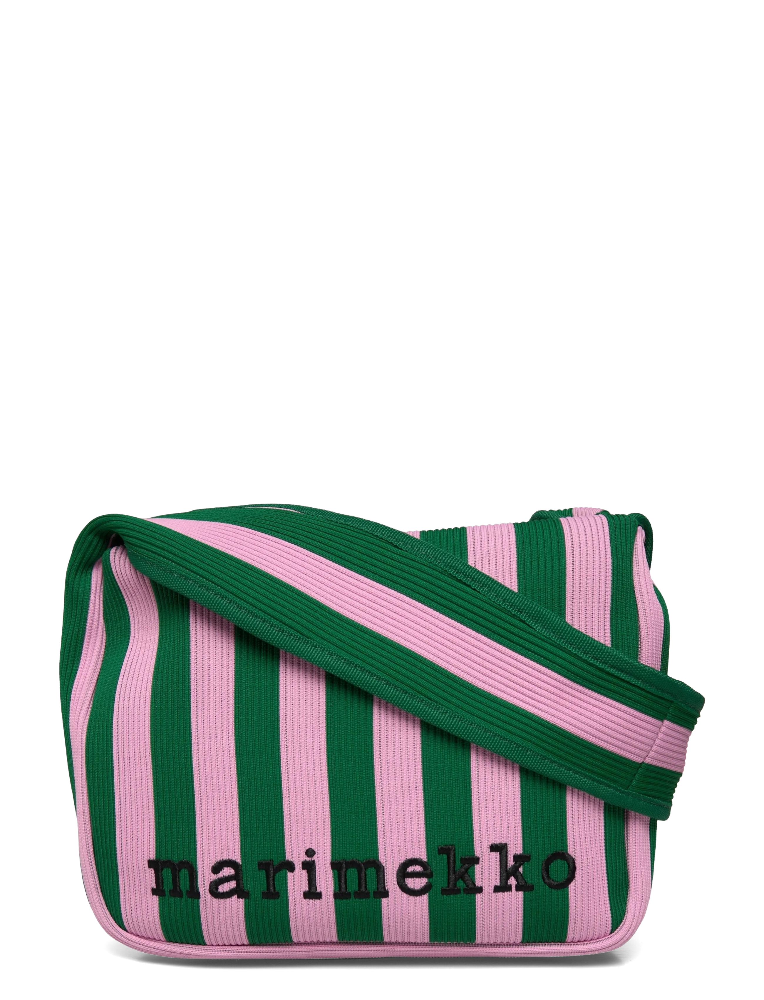 Marimekko KNITTED SHOULDERBAG MERIROSVO - Vardagsstil - PINK, DARK GREEN / pink/rose