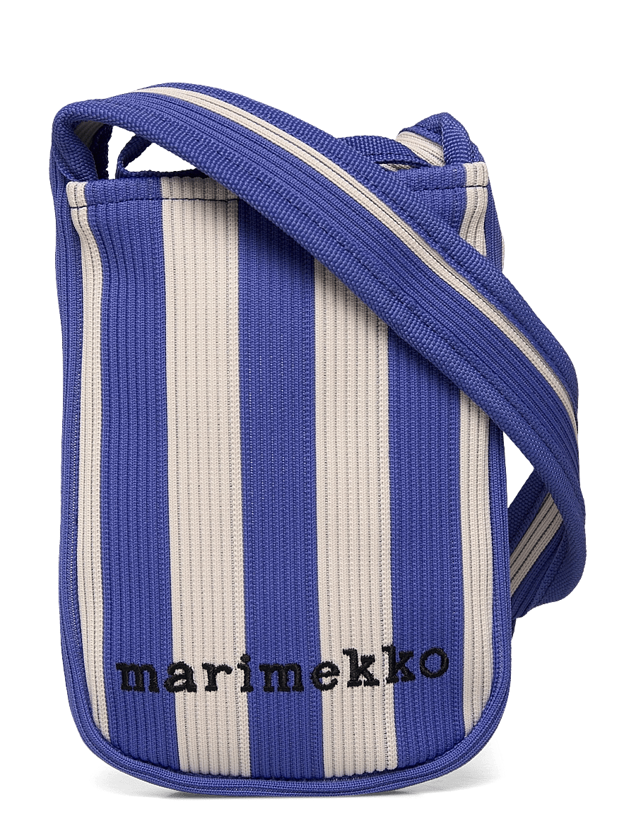 Marimekko - KNITTED PHONE POCKET MERIROSVO - mode trends - blue, off white - 1