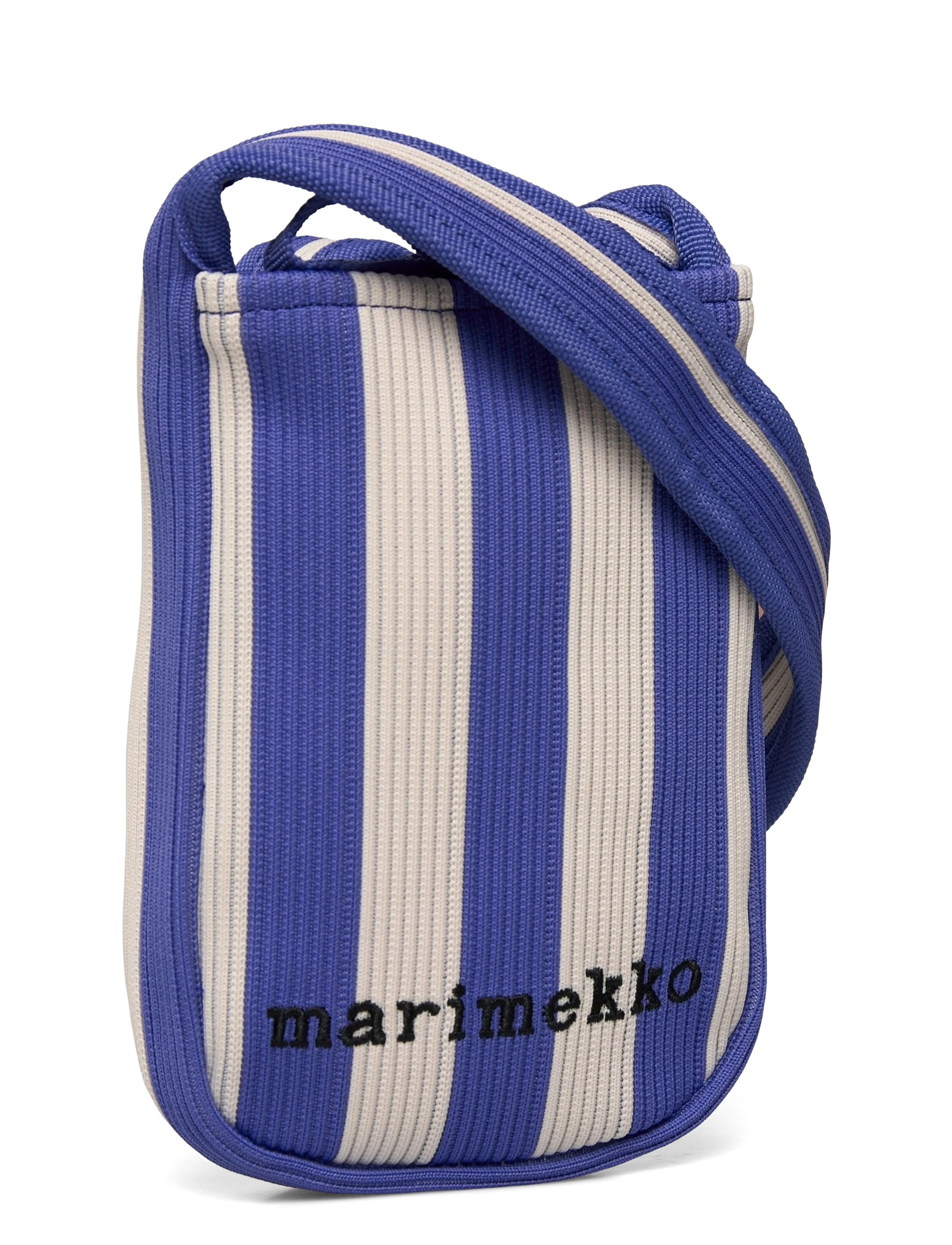 Marimekko - KNITTED PHONE POCKET MERIROSVO - mode trends - blue, off white - 3