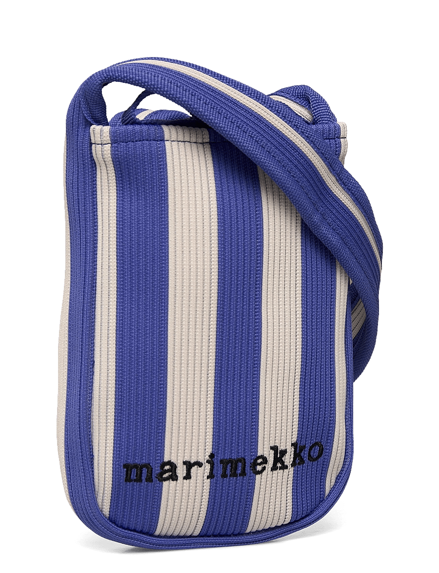 Marimekko - KNITTED PHONE POCKET MERIROSVO - mode trends - blue, off white - 3