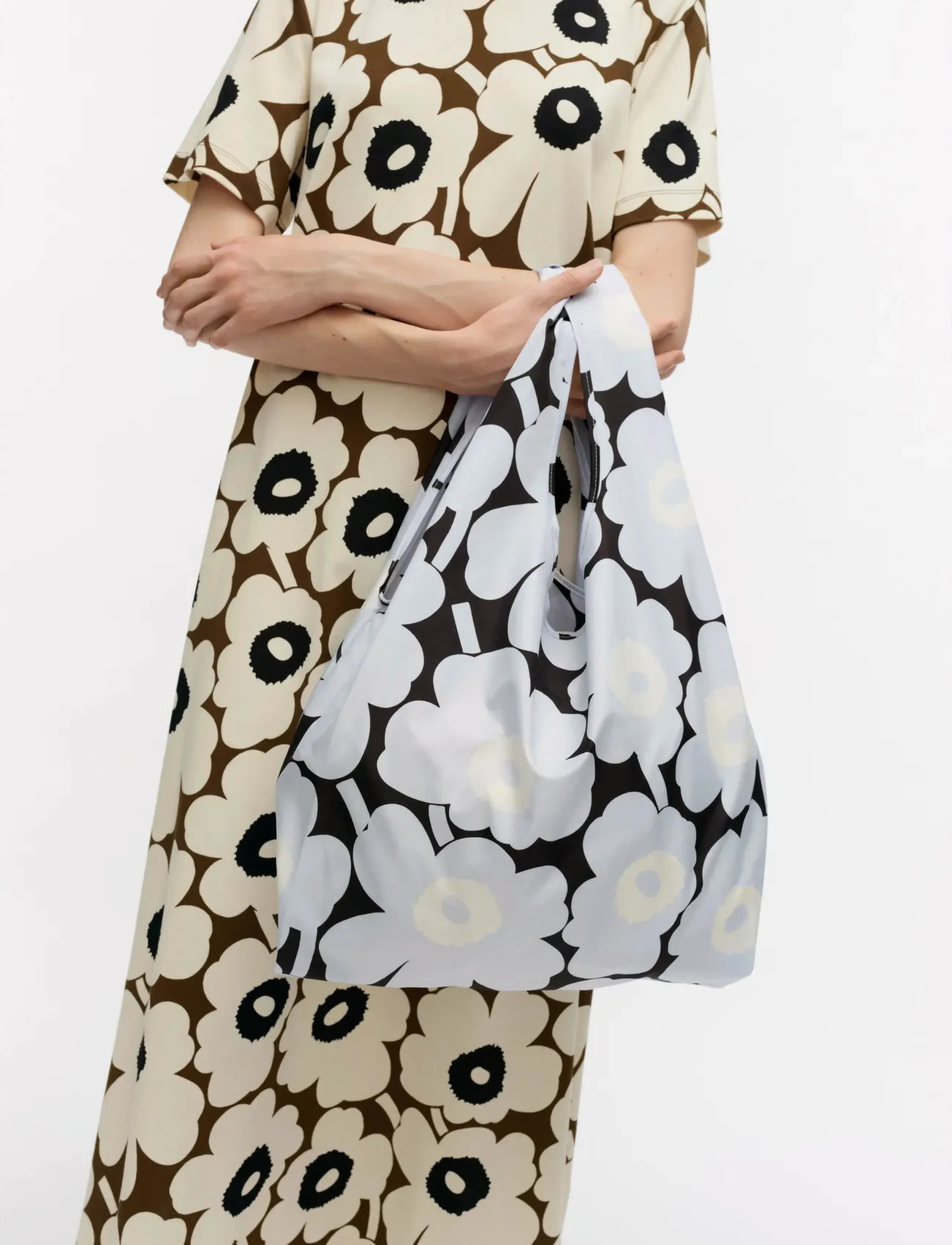 Marimekko Smartbag Unikko, Genanvendelig Indkøbstaske, Blå, Str: ONE SIZE