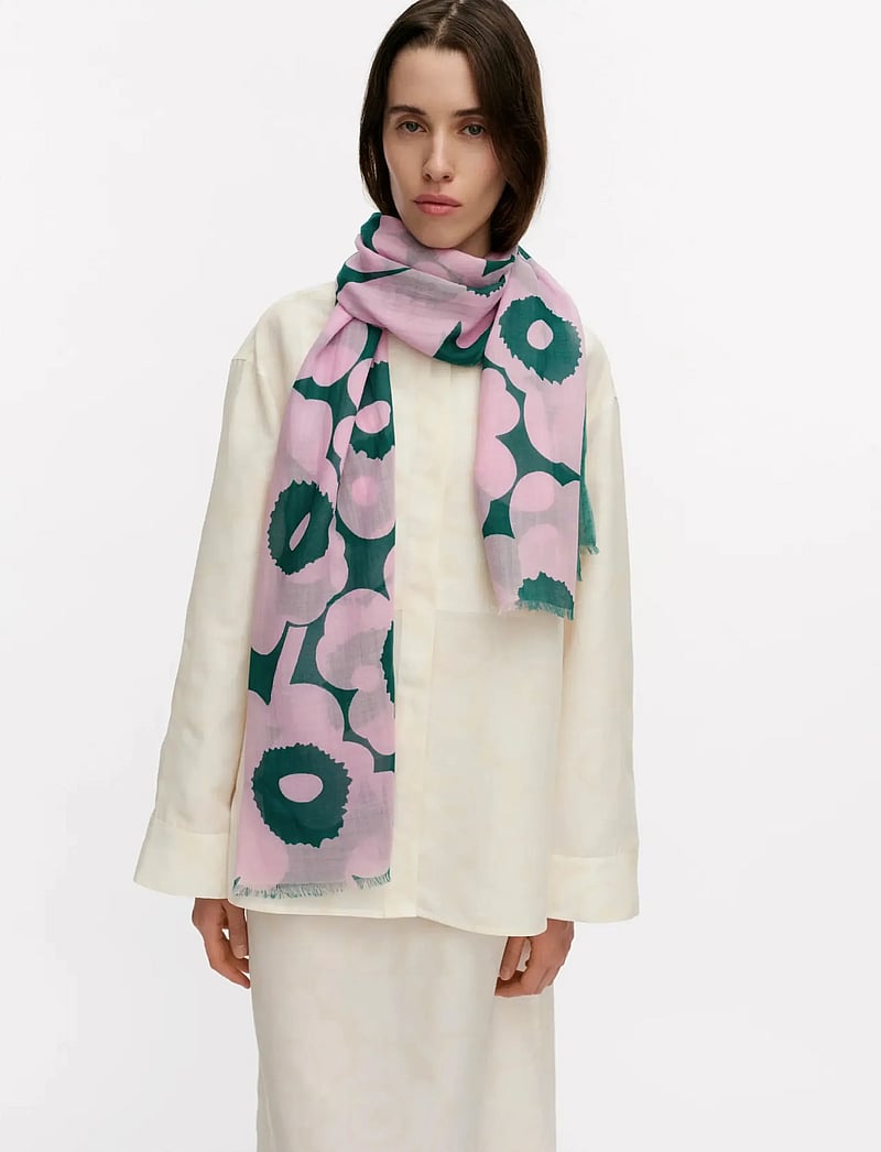 Marimekko - FIORE UNIKKO - mode trends - dark green, light pink - 0