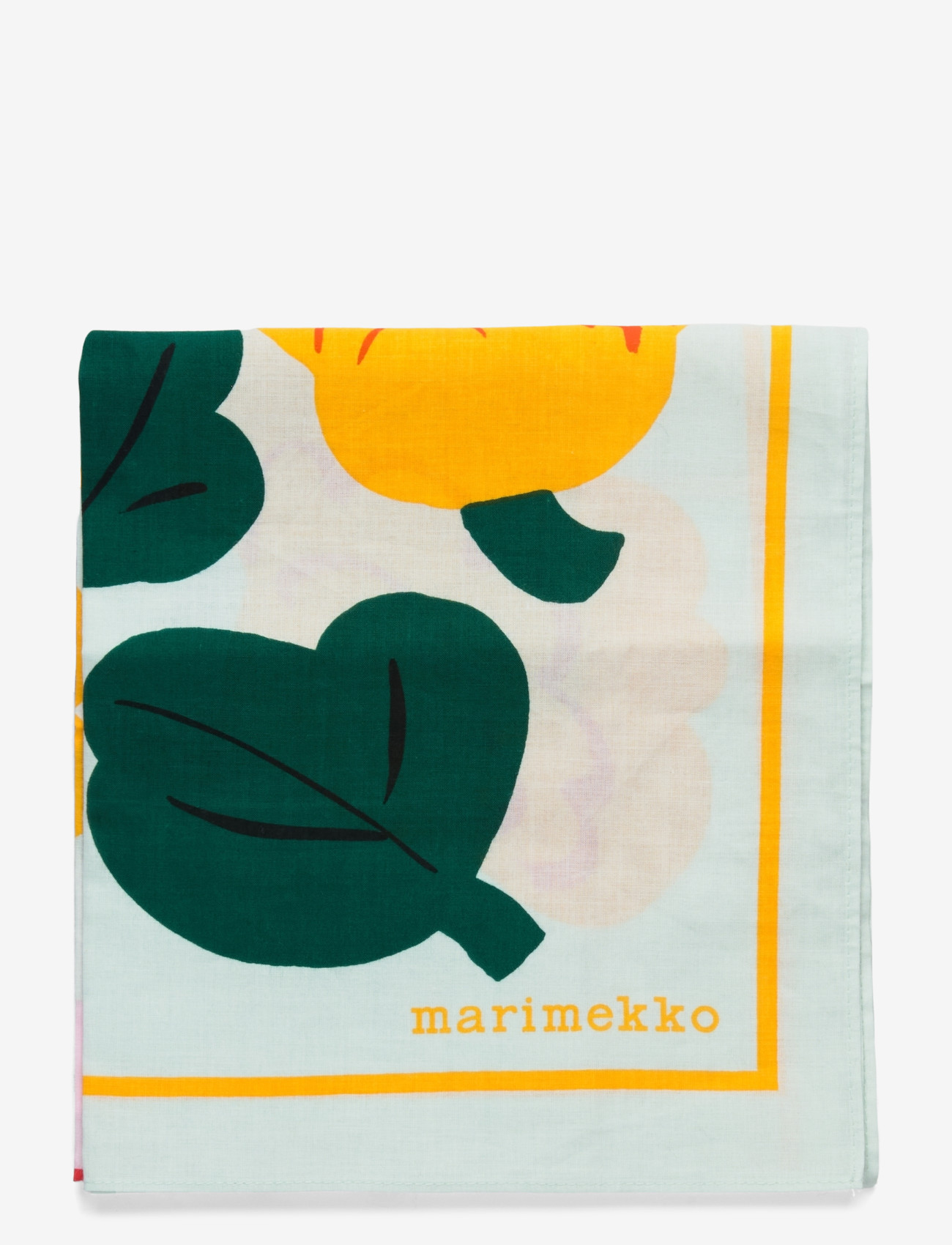 Marimekko - PESOFATI KUKASTA KUKKAAN - mode trends - light green, blue, light pink - 1