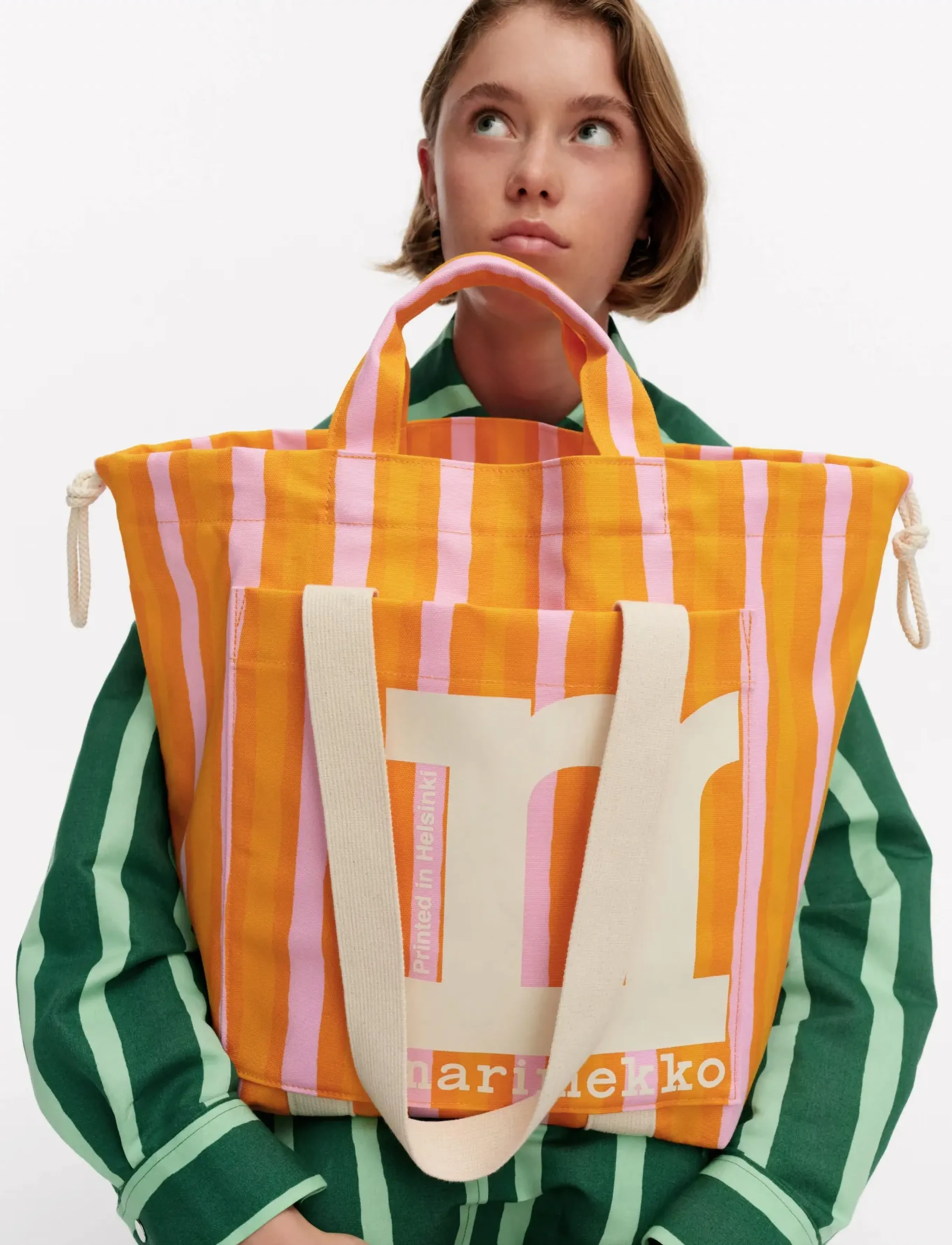 Marimekko Mono City Tote Piccolo, One Size, Designer, Orange - Totes, Frauen