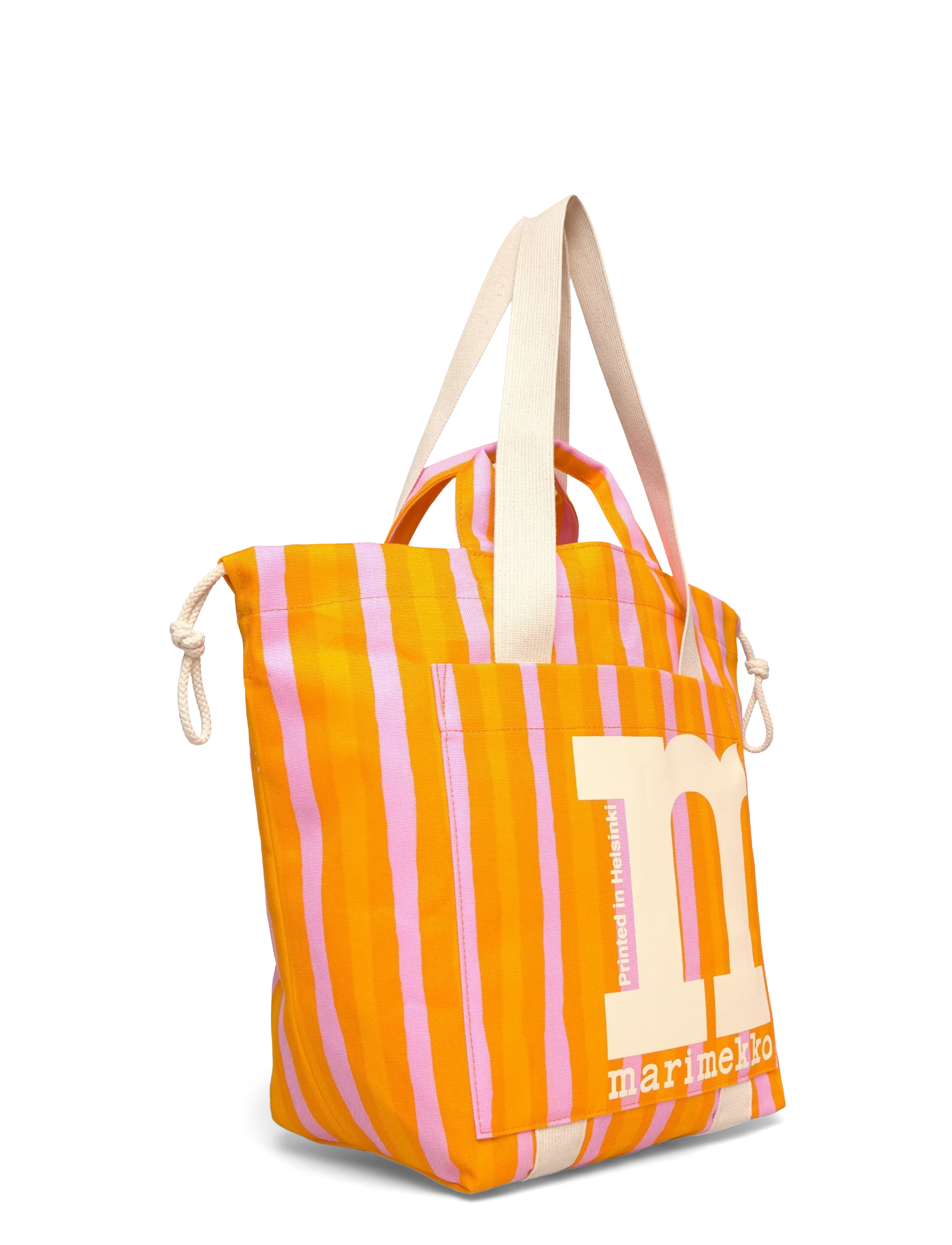 Marimekko - MONO CITY TOTE PICCOLO - tote bags - orange, pink - 3