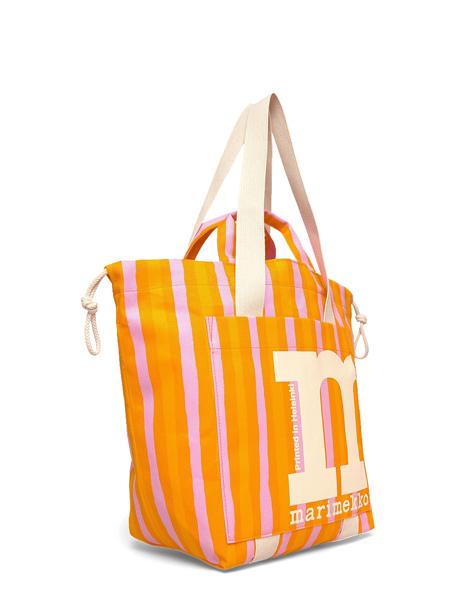 Marimekko - MONO CITY TOTE PICCOLO - tote bags - orange, pink - 3