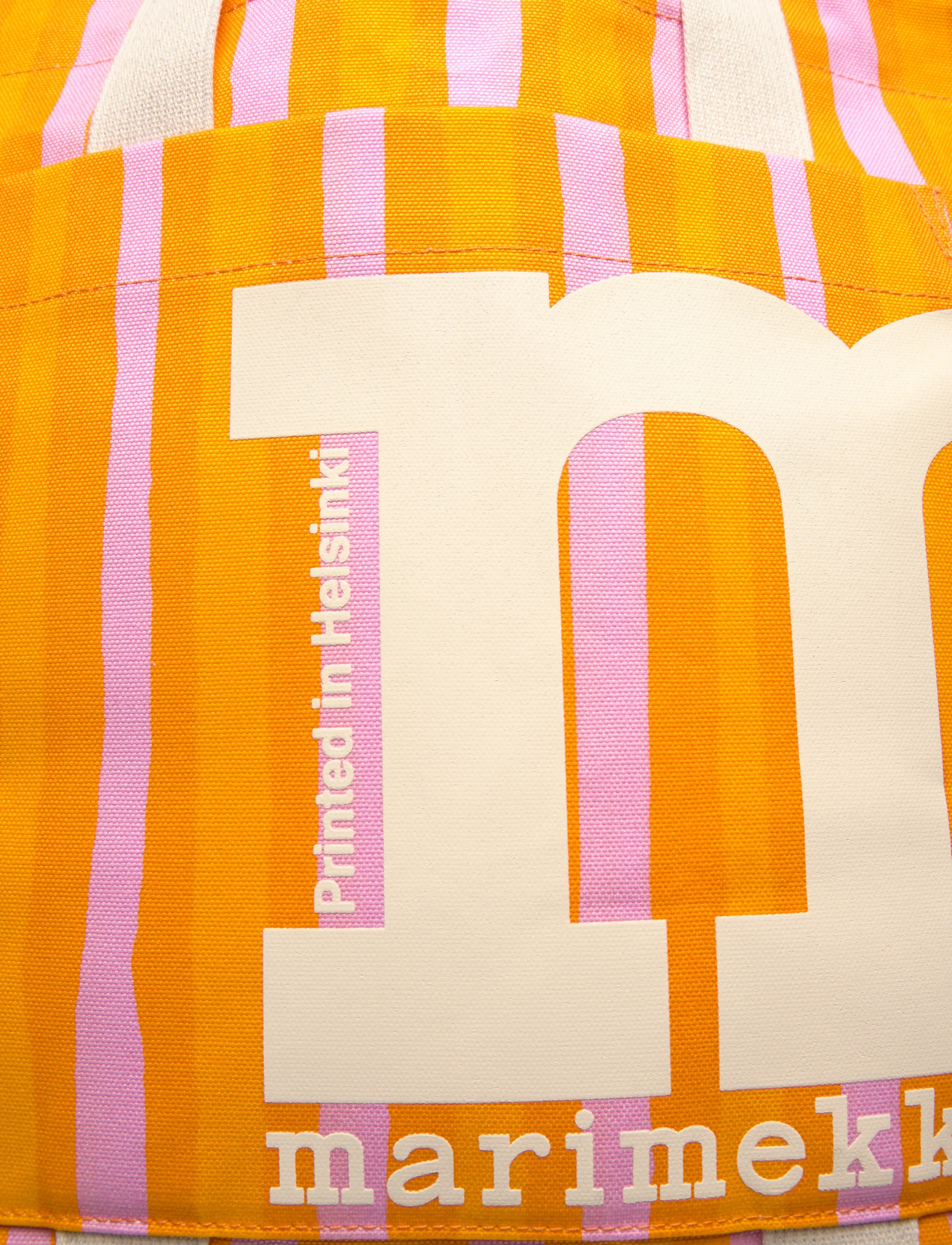 Marimekko - MONO CITY TOTE PICCOLO - tote bags - orange, pink - 5