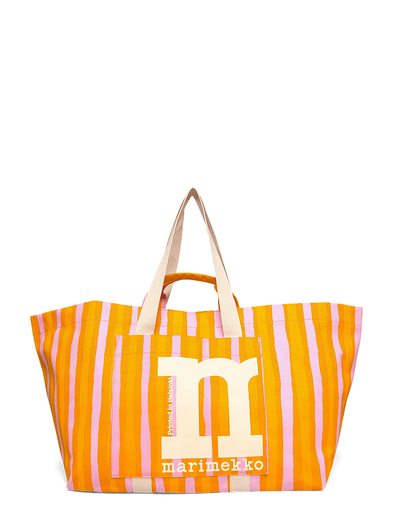 Marimekko - MONO CITY XL TOTE PICCOLO - tote töskur - orange, pink - 1