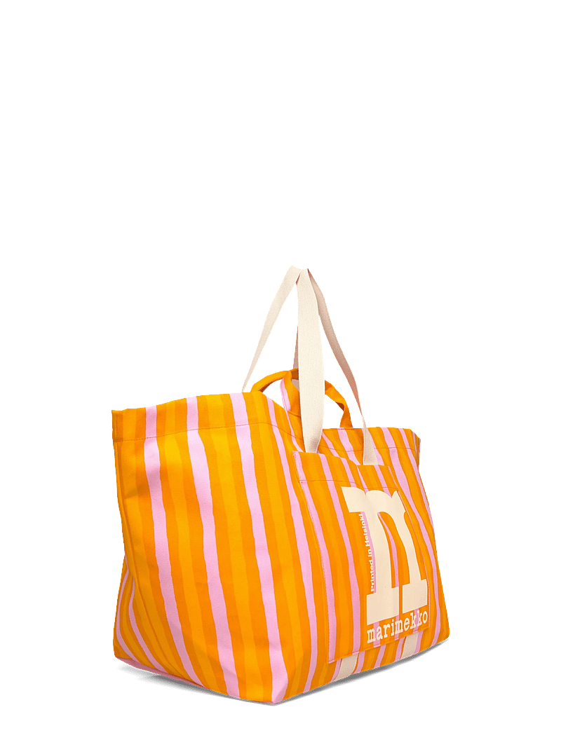 Marimekko - MONO CITY XL TOTE PICCOLO - tote töskur - orange, pink - 3