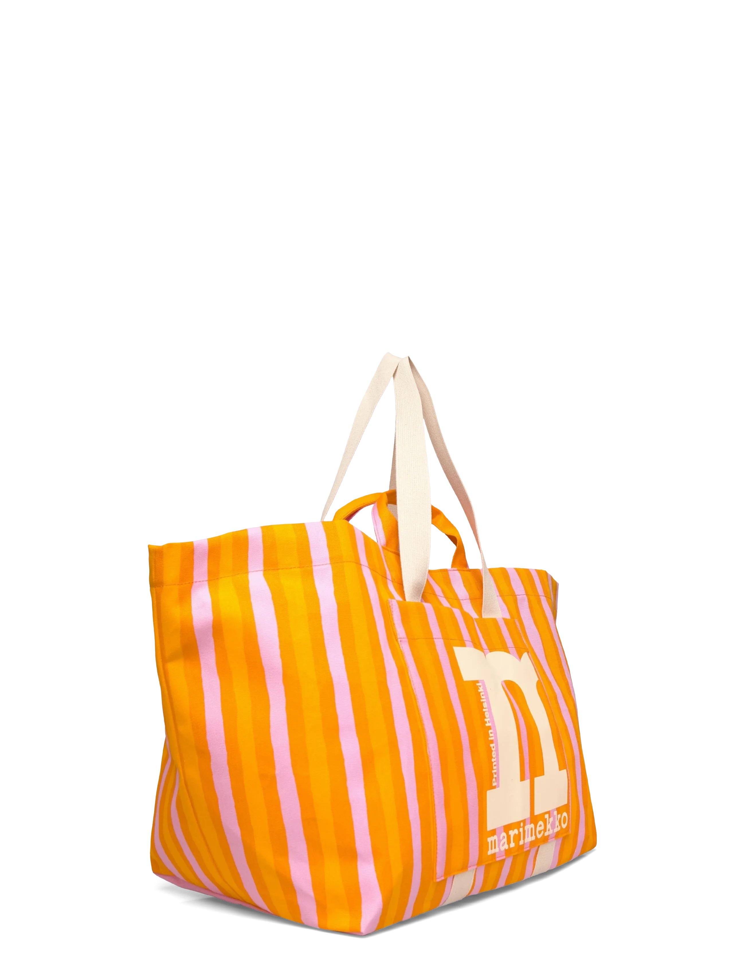 Marimekko - MONO CITY XL TOTE PICCOLO - tote bags - orange, pink - 3