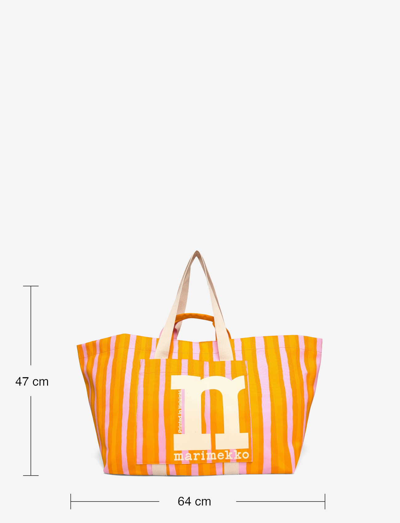 Marimekko - MONO CITY XL TOTE PICCOLO - tote töskur - orange, pink - 4