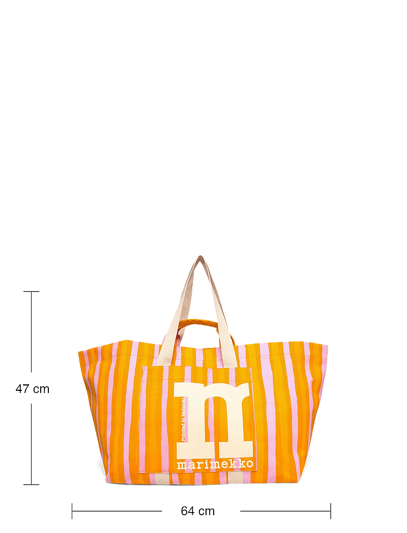 Marimekko - MONO CITY XL TOTE PICCOLO - tote töskur - orange, pink - 4