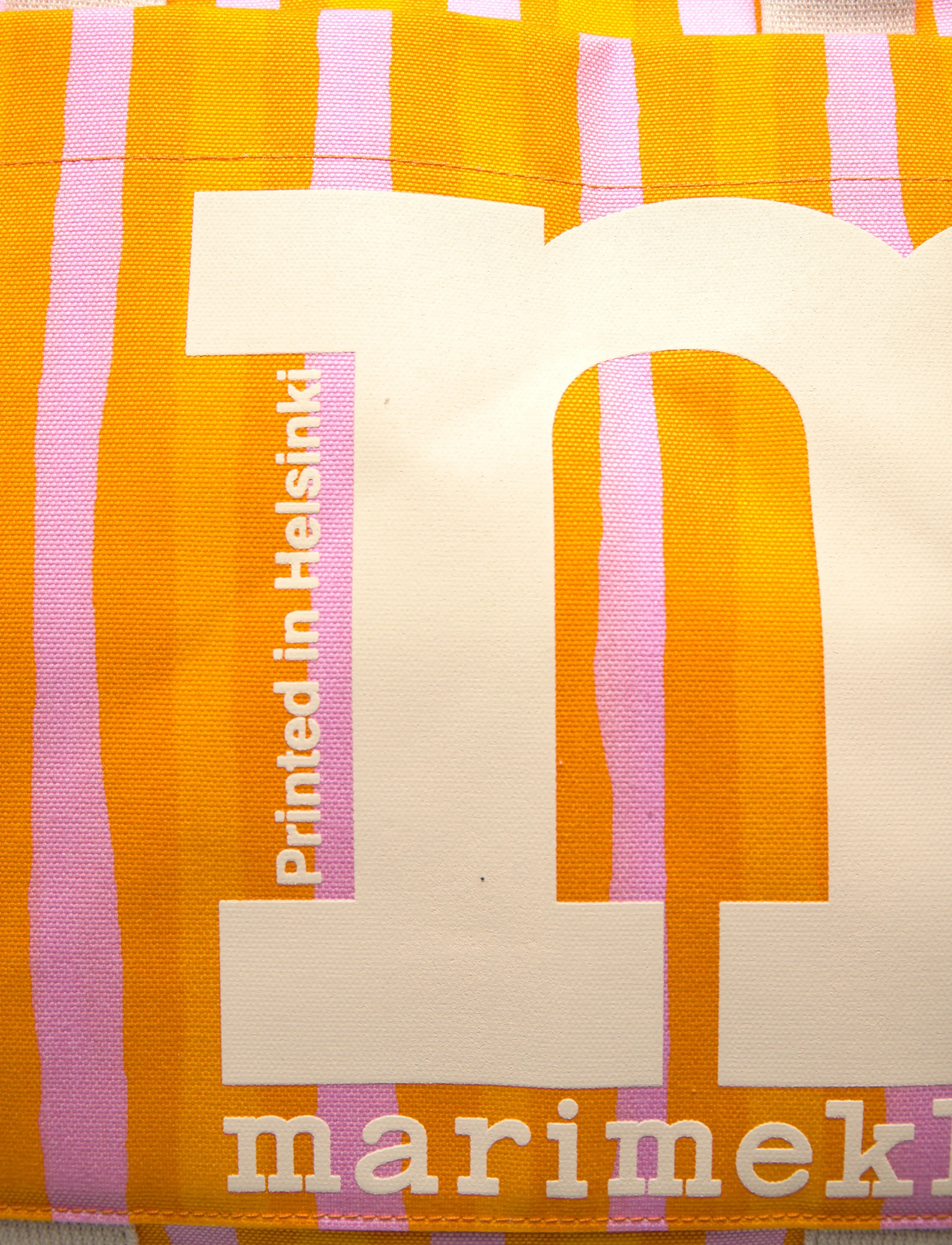 Marimekko - MONO CITY XL TOTE PICCOLO - tote bags - orange, pink - 5