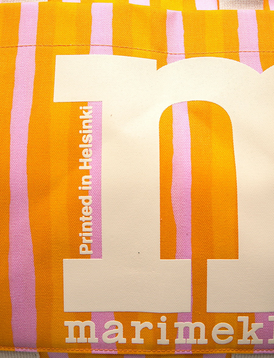 Marimekko - MONO CITY XL TOTE PICCOLO - tote bags - orange, pink - 5