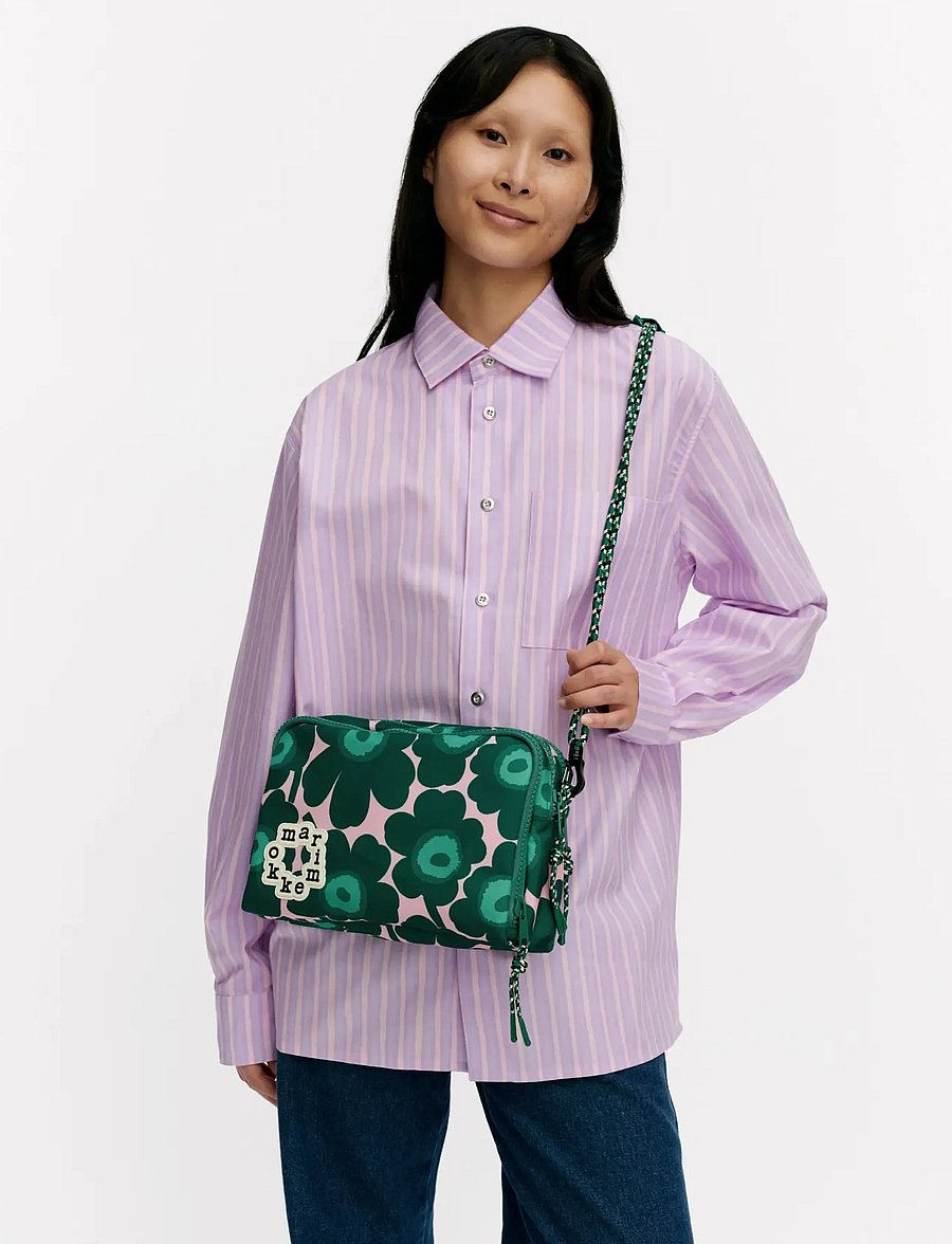 Marimekko - KAVARI MINI UNIKKO - dark green, pink, green - 0