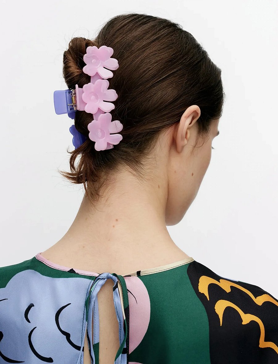 Marimekko - MINI UNIKKO HAIR CLIP TWO-TONE - hårspænde - dark blue, pink - 0