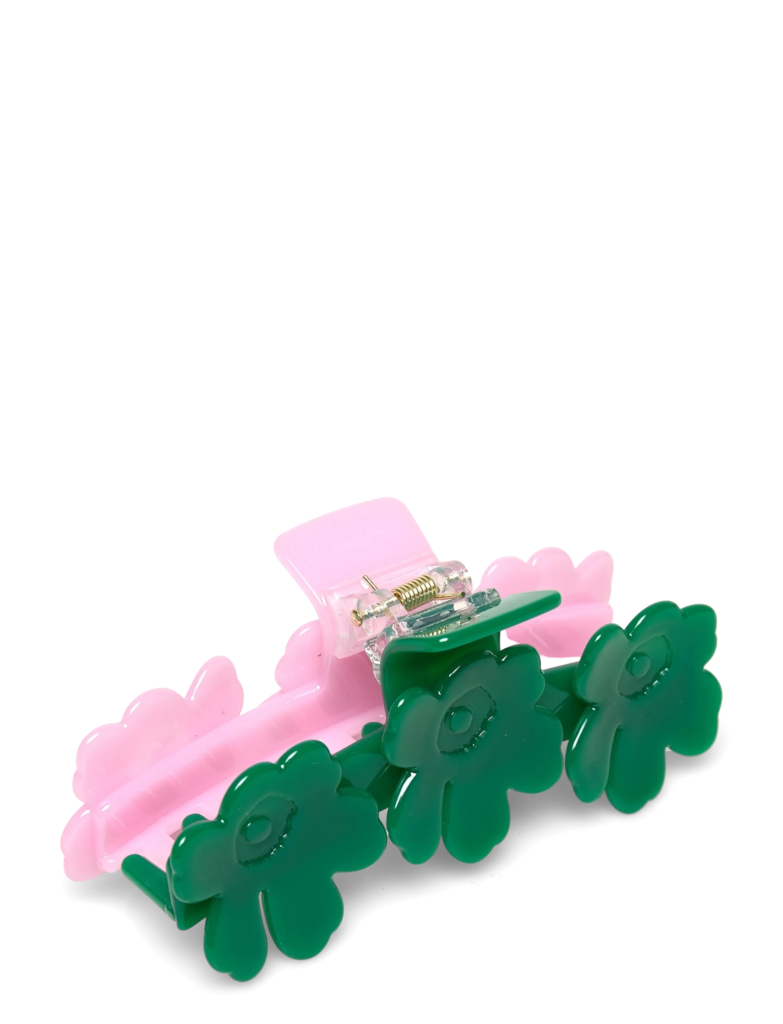 Marimekko MINI UNIKKO HAIR CLIP TWO-TONE - App deal - PINK, DARK GREEN / pink/rose