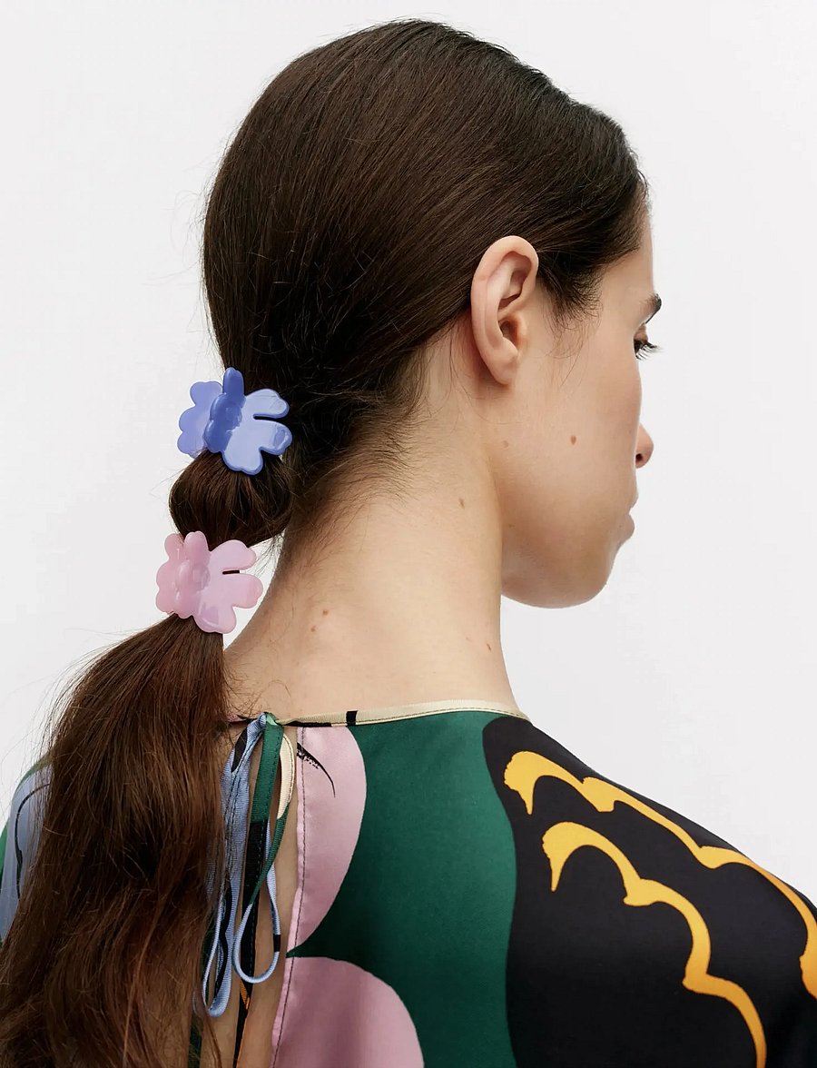 Marimekko - NANO UNIKKO HAIR CLIP SET - hårspænde - dark blue, pink - 0