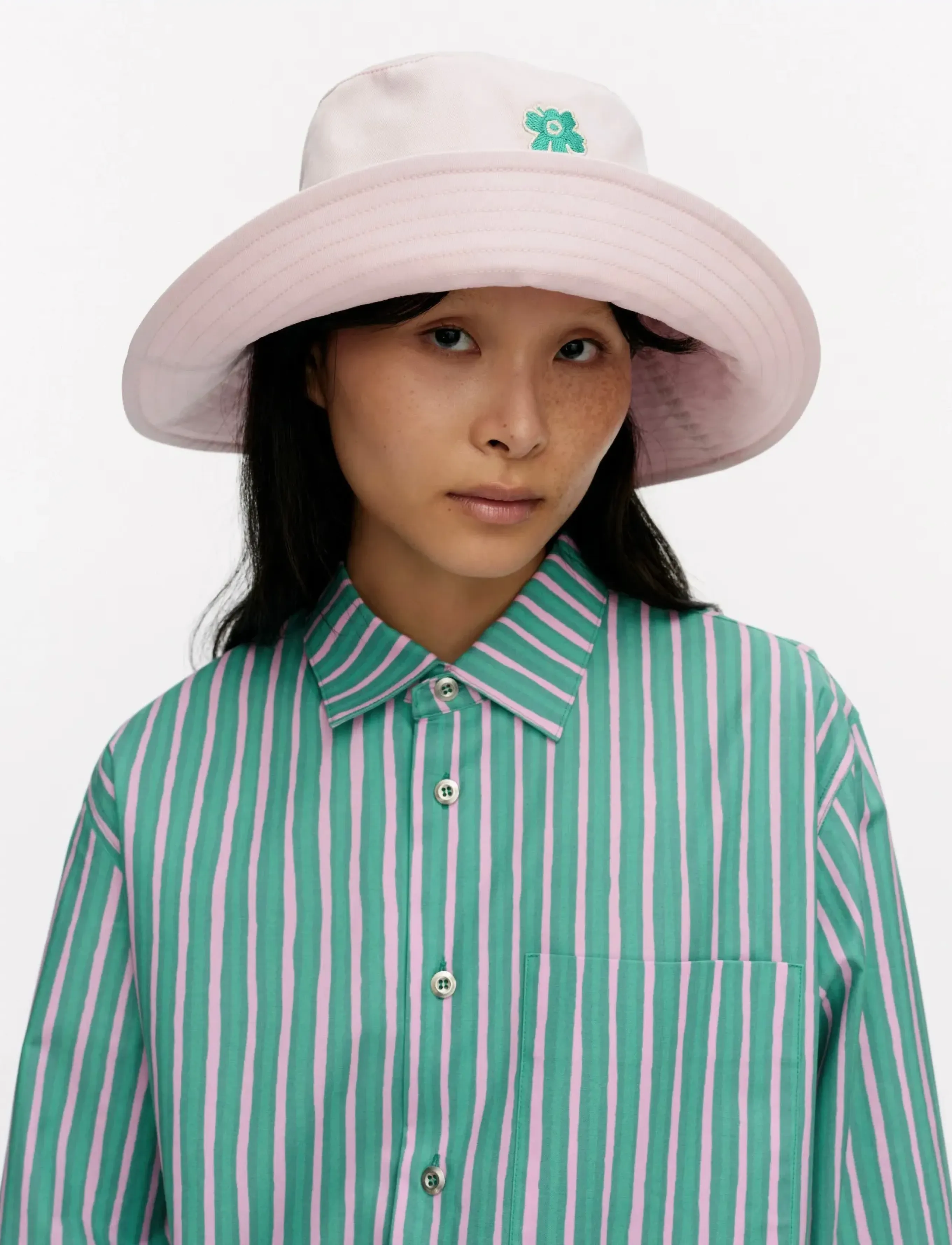 Marimekko Rondel Solid, Kvinder, Bøllehat, Pink, Str: S