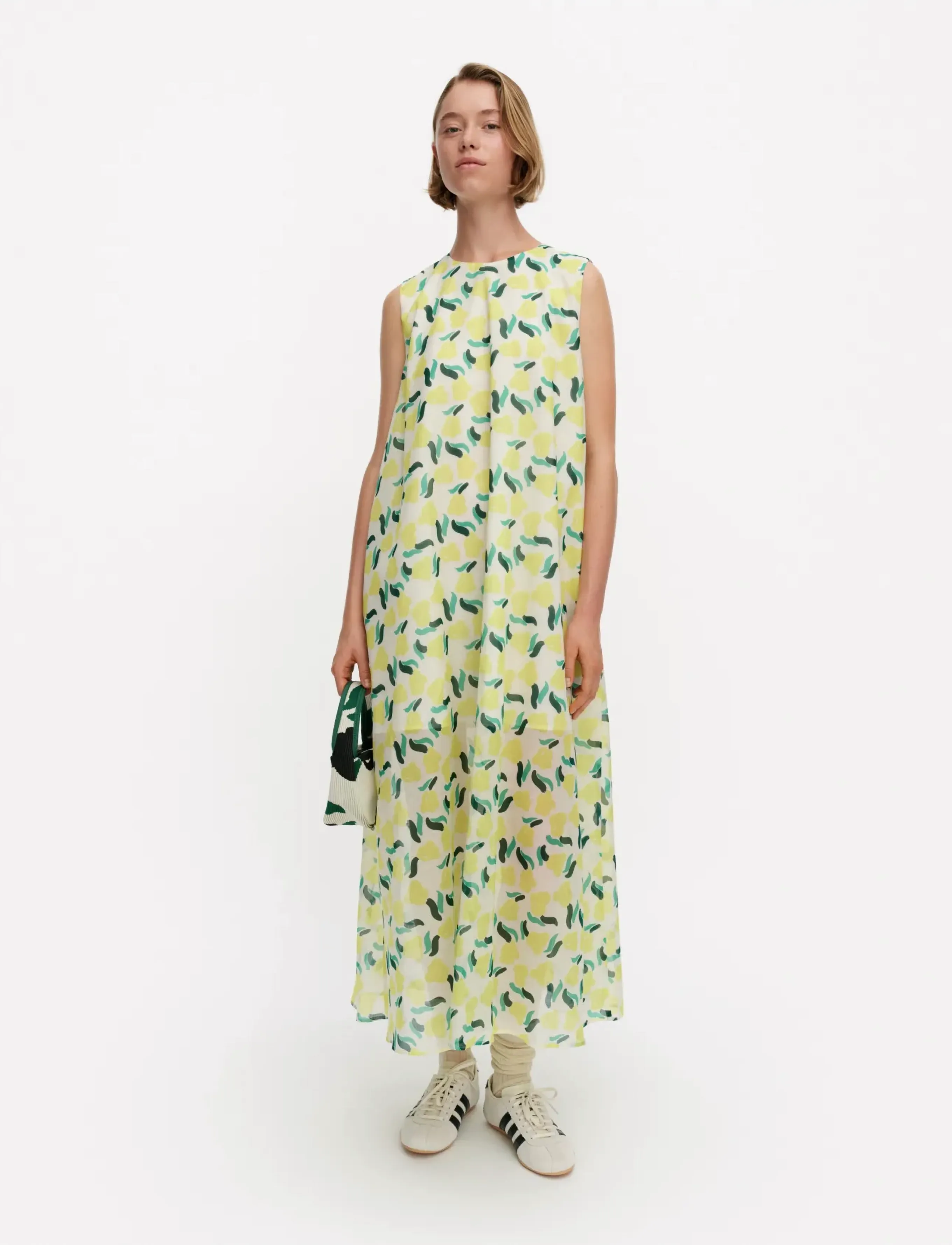 Marimekko Piirroot Lemmitty, 42, Yellow, Designere > Maxi Dress, Dame