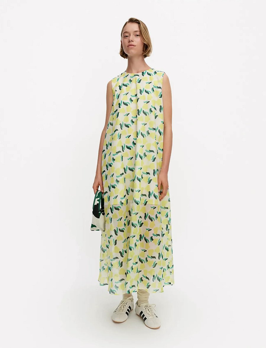 Marimekko - PIIRROOT LEMMITTY - sommarklänningar - white, yellow, green - 0