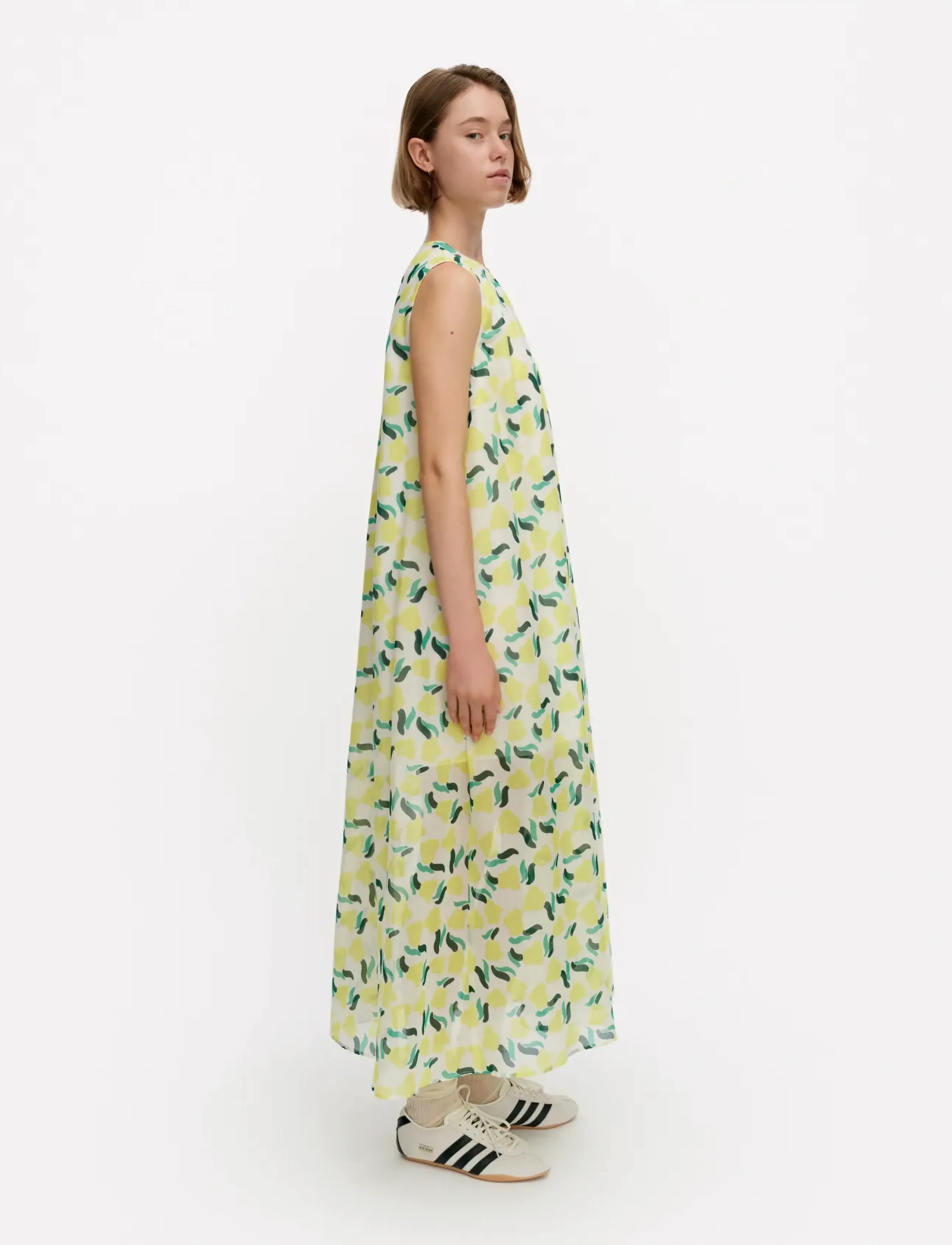 Marimekko - PIIRROOT LEMMITTY - sommarklänningar - white, yellow, green - 4