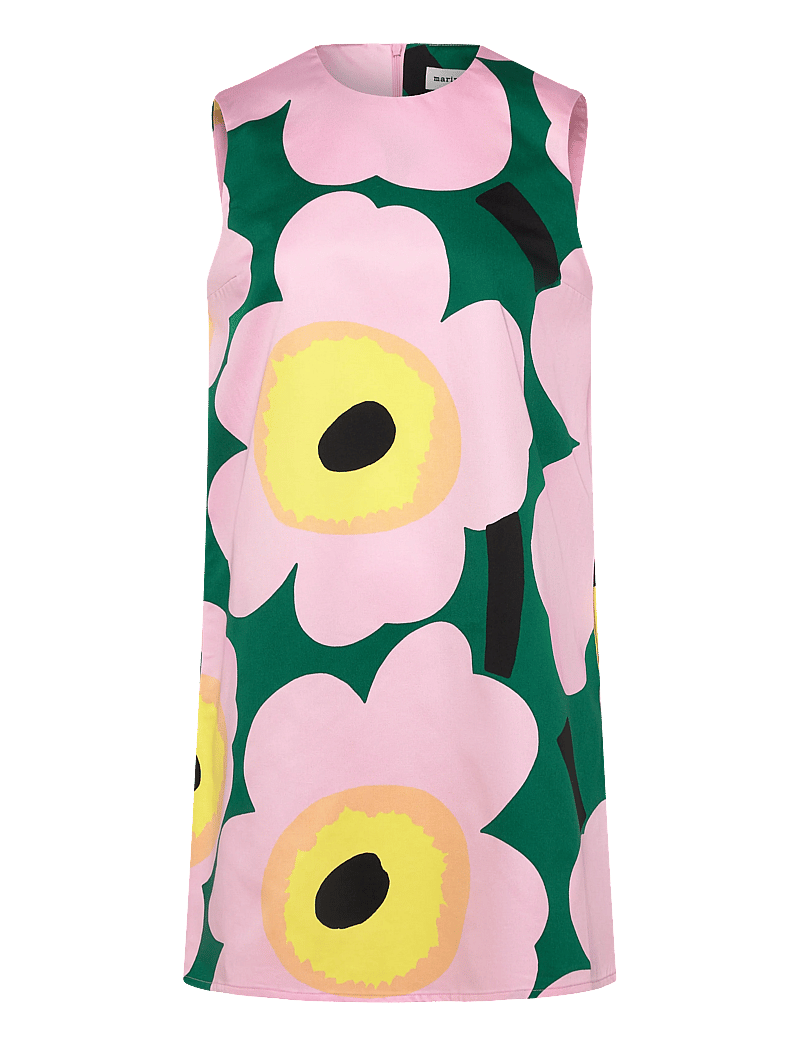 Marimekko - SILUETTI UNIKKO - minikleidid - green, pink, yellow - 1