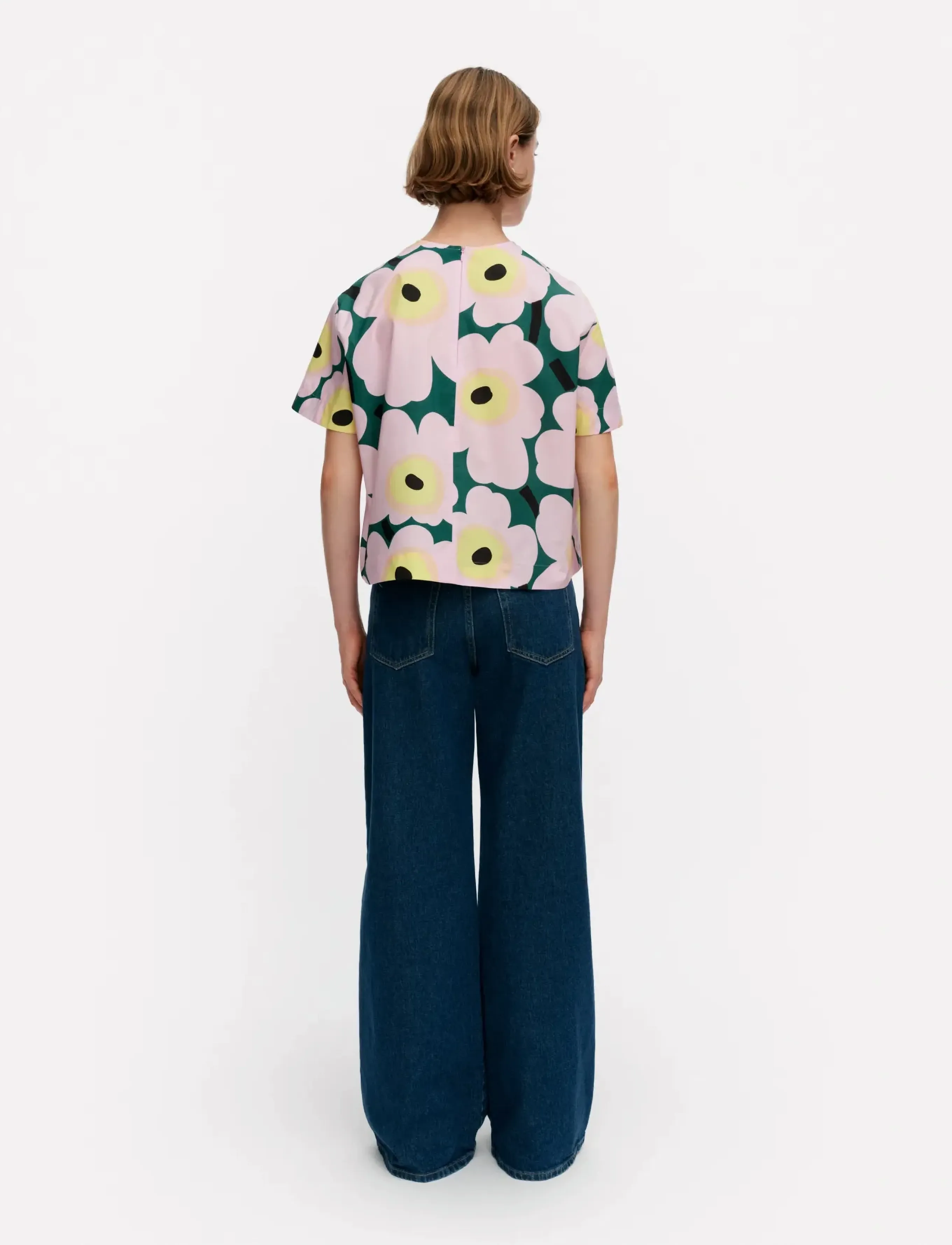 Marimekko - HUOJUNTA UNIKKO - blūzes ar īsām piedurknēm - green, pink, yellow - 2