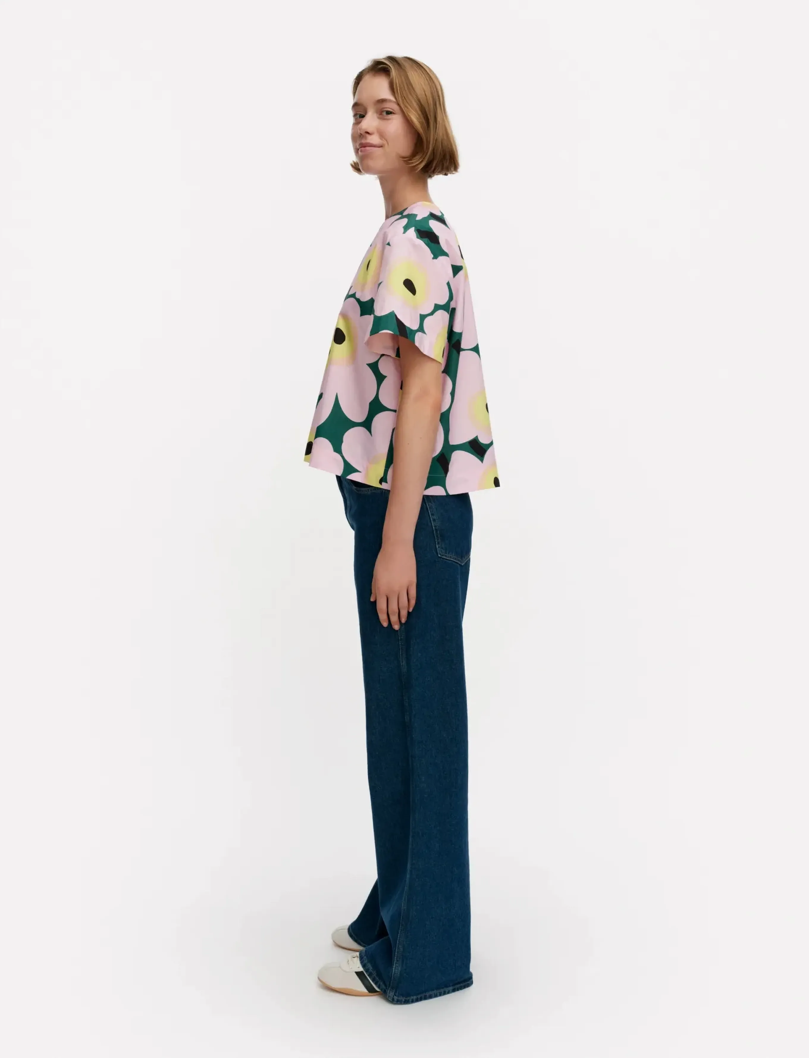 Marimekko - HUOJUNTA UNIKKO - blūzes ar īsām piedurknēm - green, pink, yellow - 3