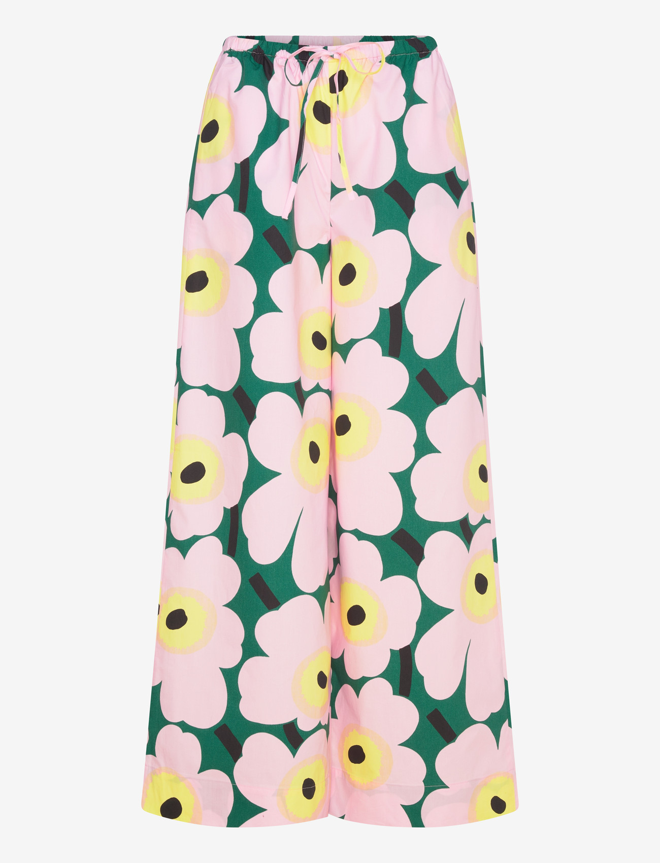Marimekko - PUOTI UNIKKO - bukser med brede ben - pink, green, yellow - 1