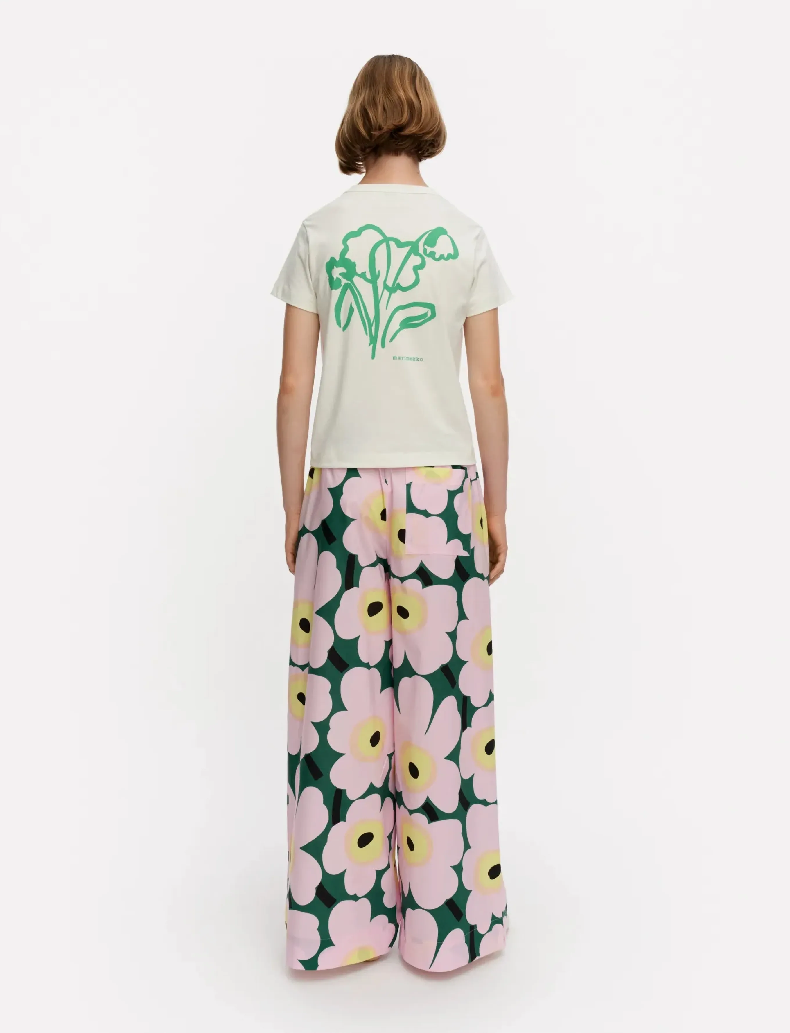 Marimekko - PUOTI UNIKKO - vida byxor - pink, green, yellow - 3