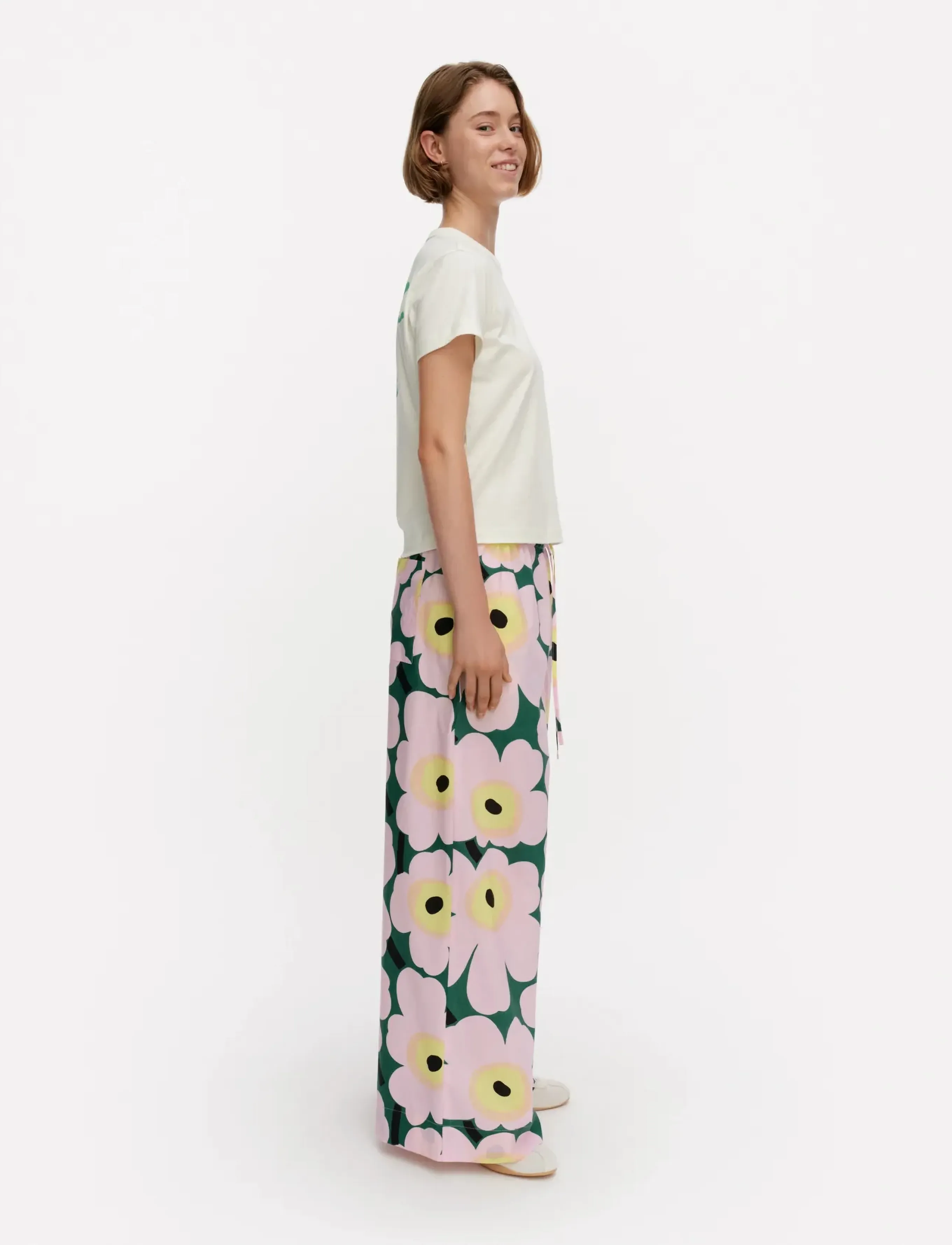 Marimekko - PUOTI UNIKKO - vida byxor - pink, green, yellow - 4