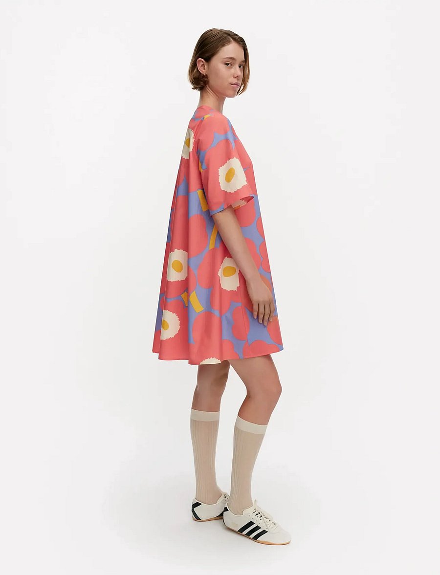 Marimekko - KUKKIVA UNIKKO - t-shirtkjoler - red, blue, orange - 4